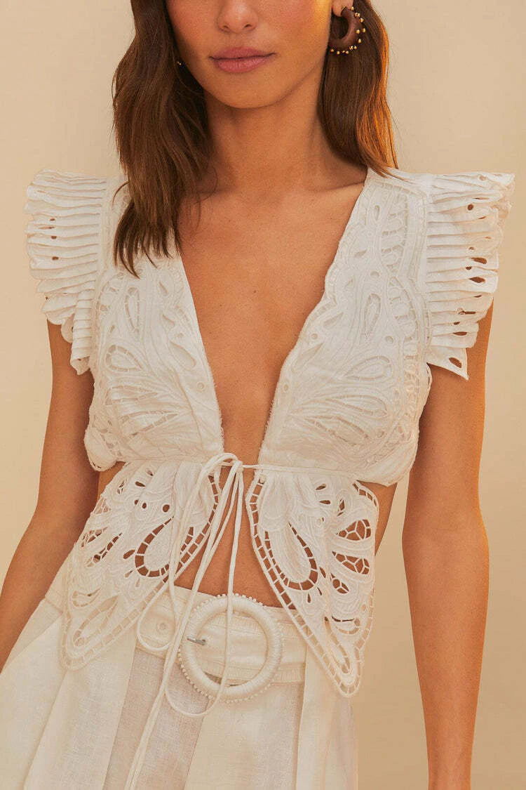 Blusa Richilieu Borboleta