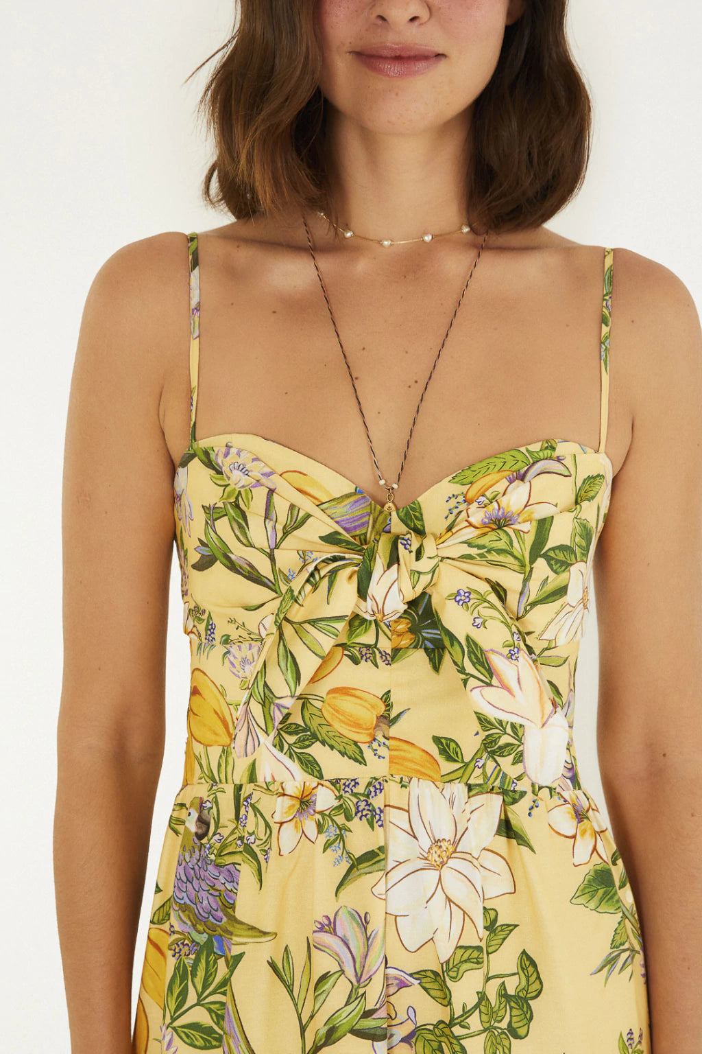 Midi Vestido Passaro De Flor