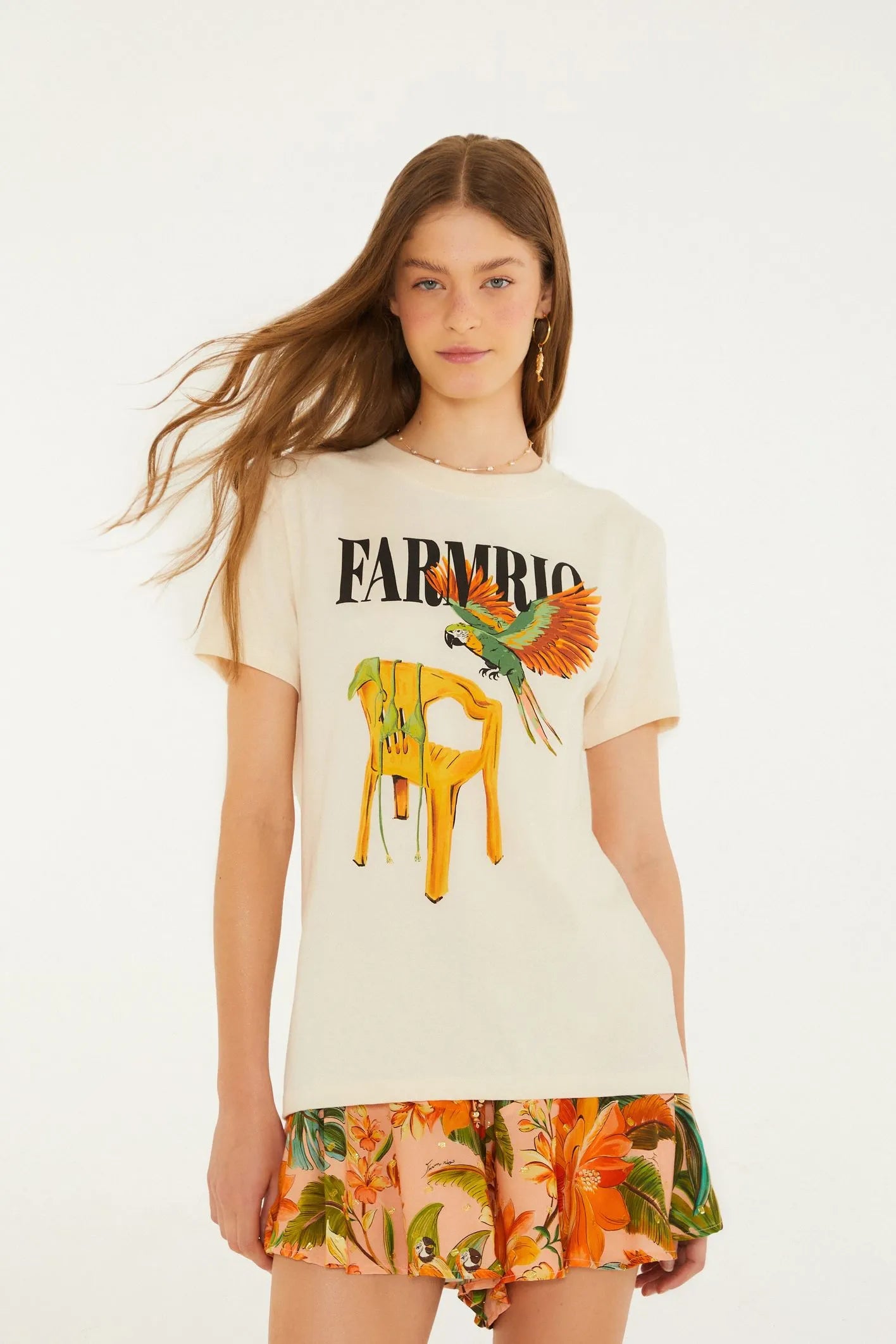 T-Shirt Fit Cadeira E Biquini Farm Rio