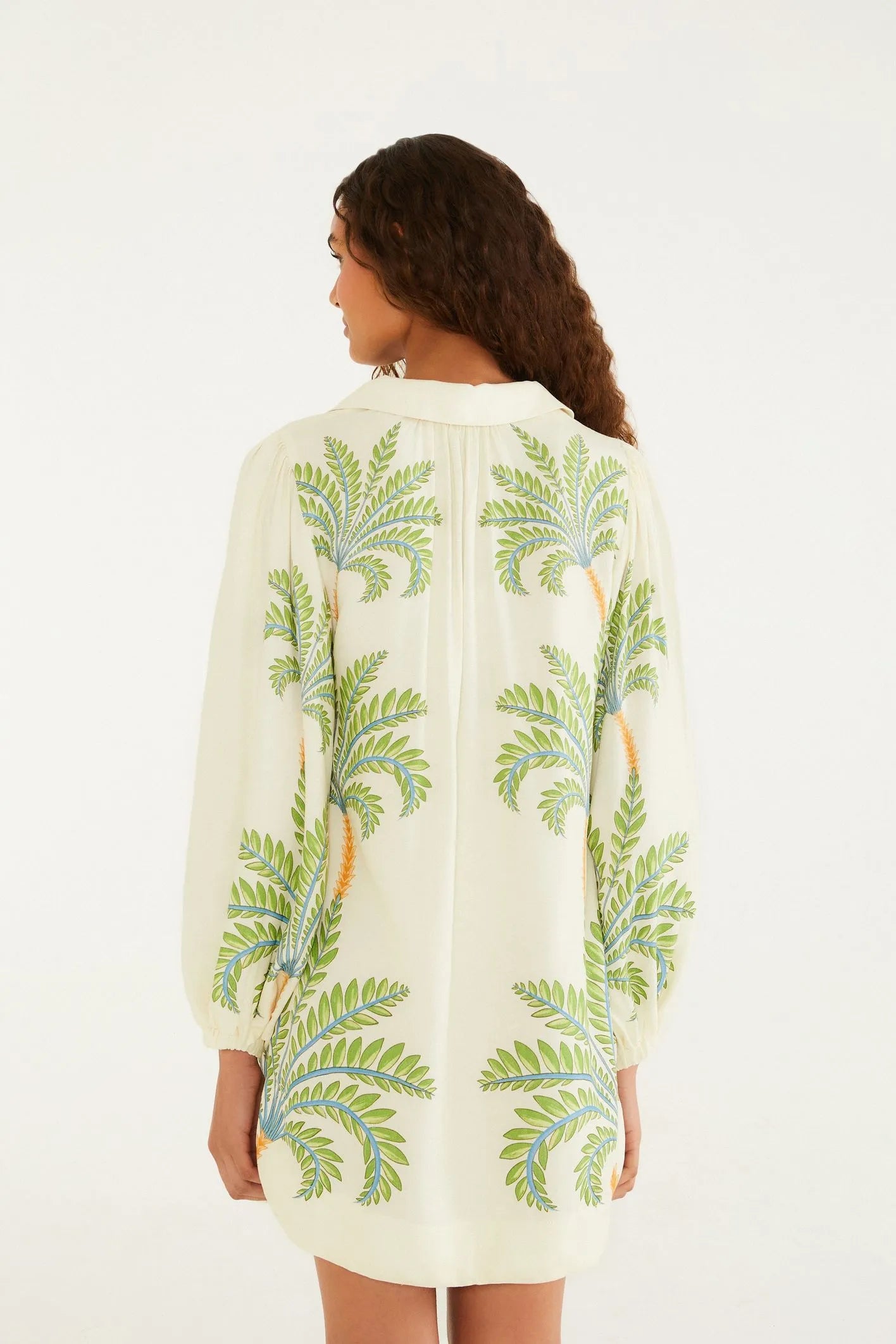 Mini Vestido Camisa Natureza Floral