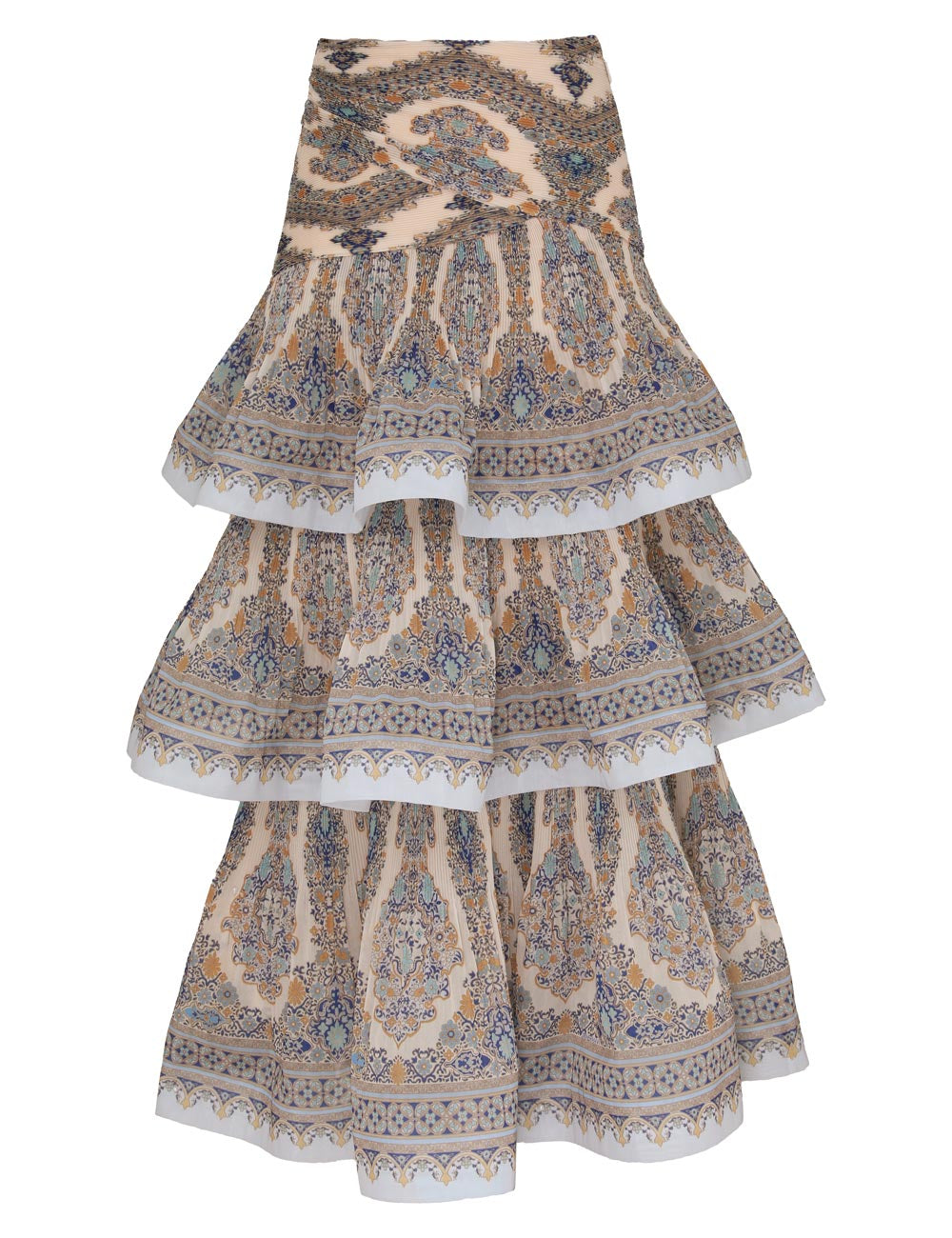 Falda Tiered Pleated