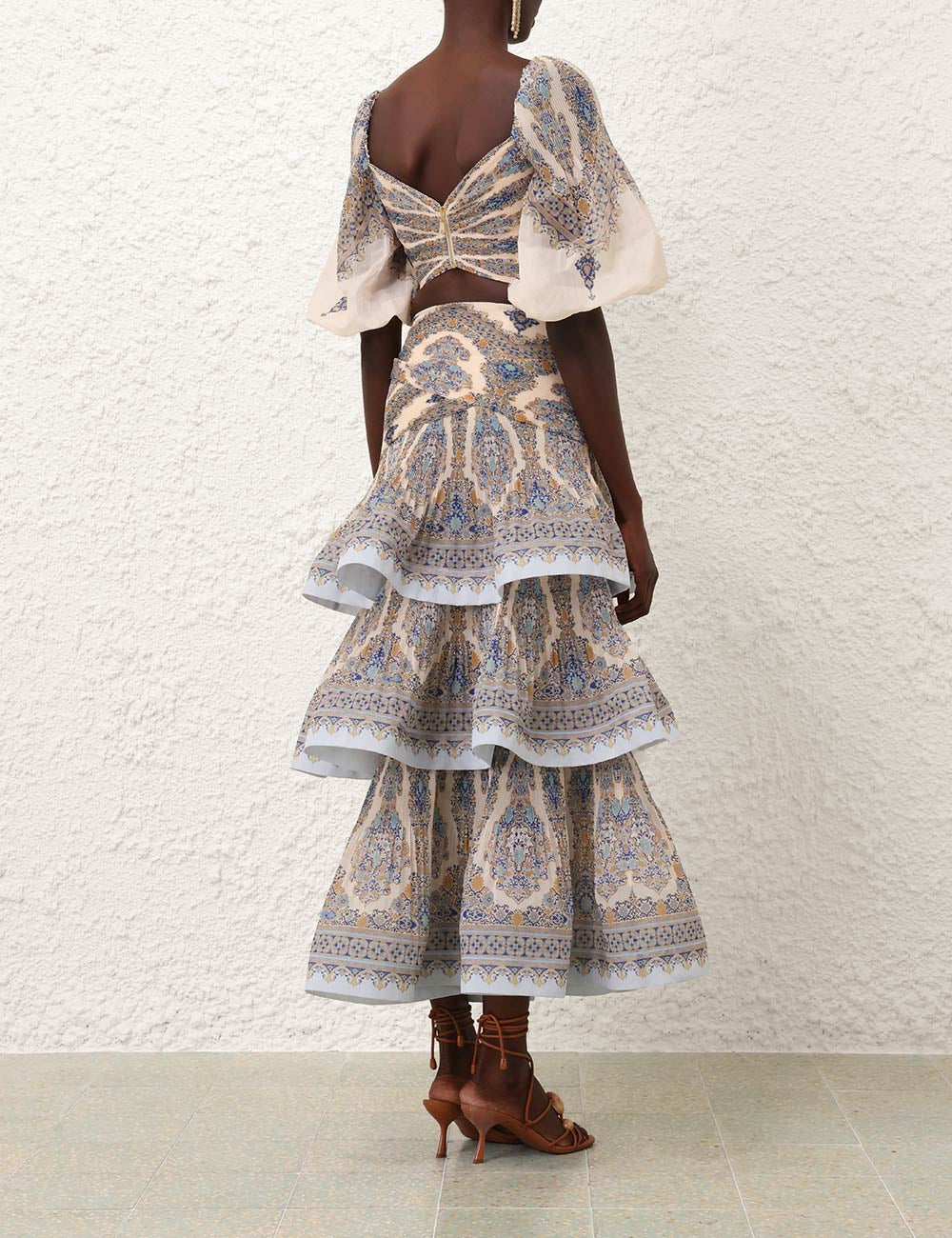 Falda Tiered Pleated ZIMMERMANN MIDI FALDAS Malva CO