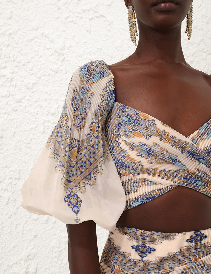Crop Top Pleated Bodice