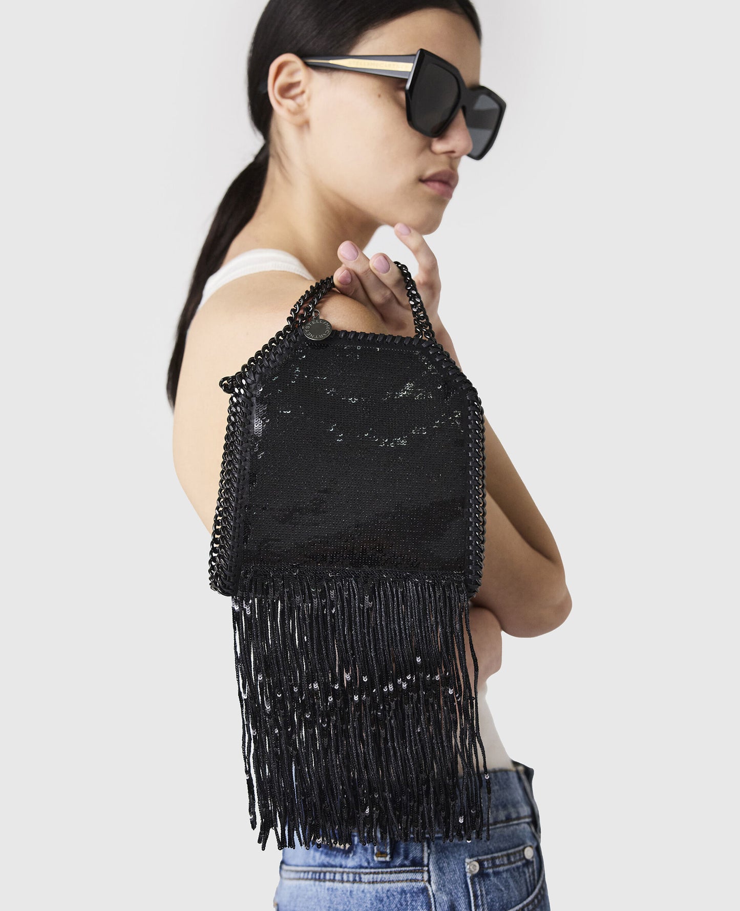Bolso Tiny Falabella Sequin Fringes - Rock Edition London