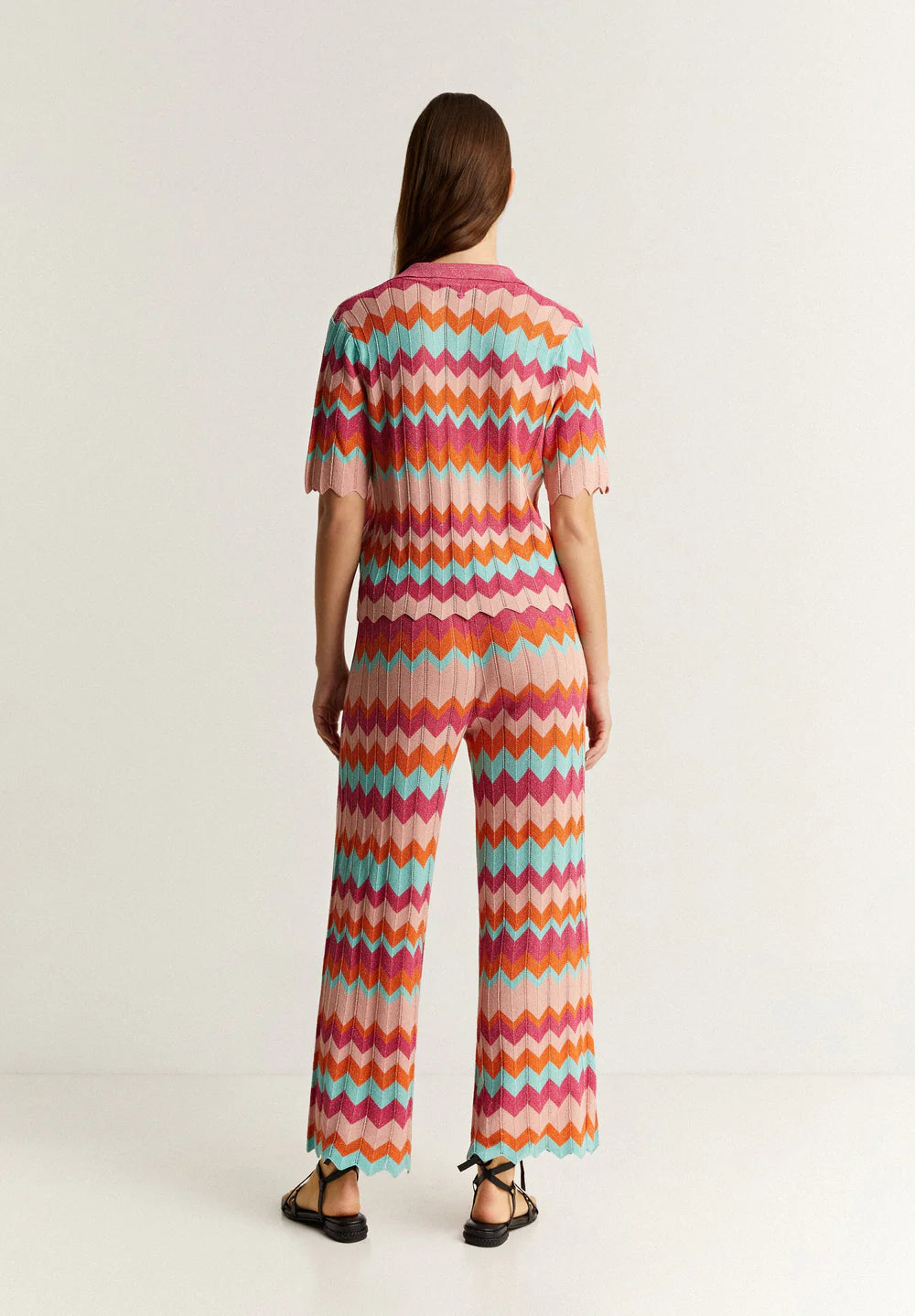 Pantalón Punto Zigzag Lurex