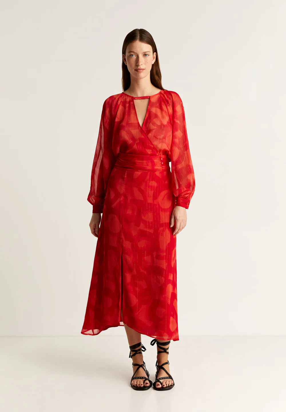 Falda Slit Red