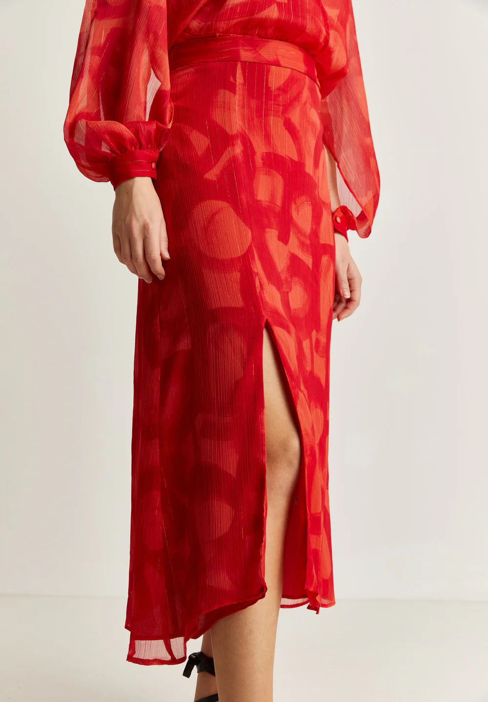 Falda Slit Red
