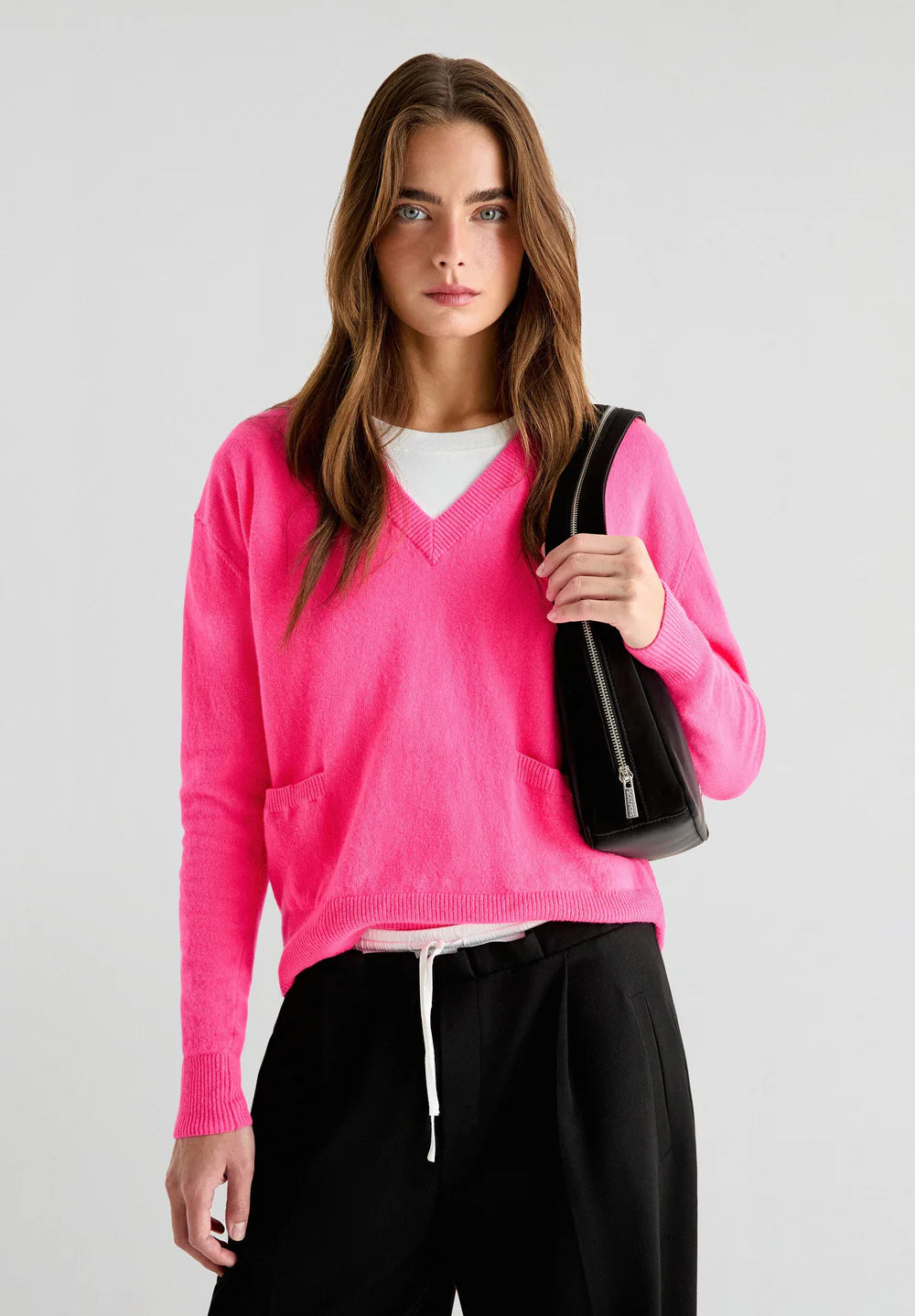 Jersey Joy V Pocket Jumper