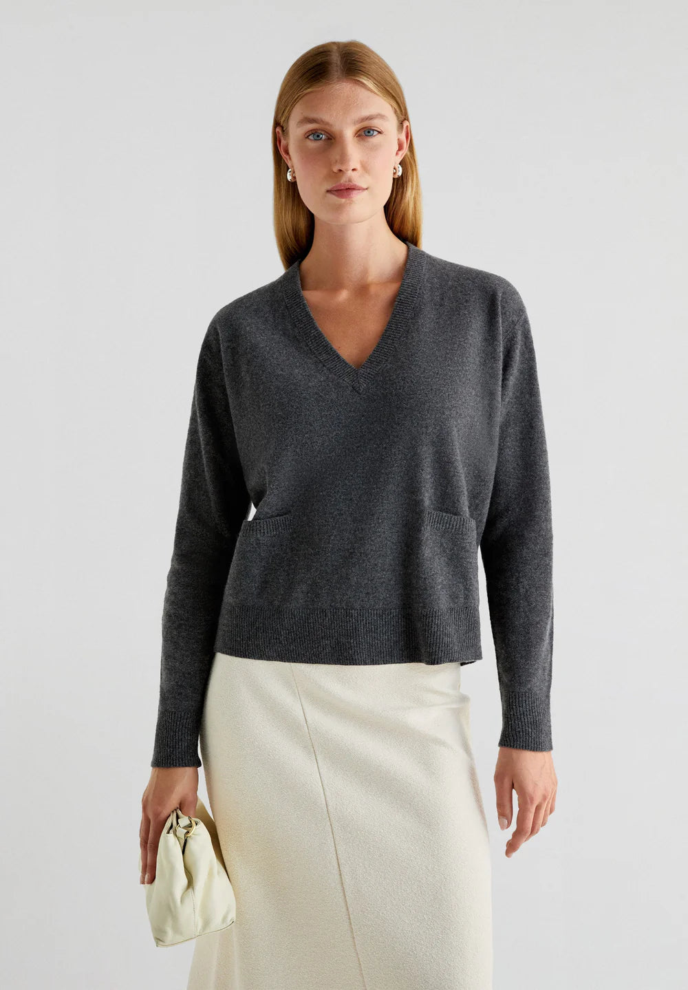 Jersey Joy V Pocket Jumper