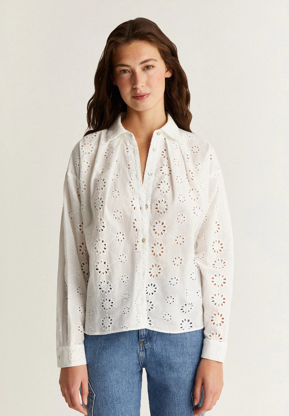 Camisa Broderie