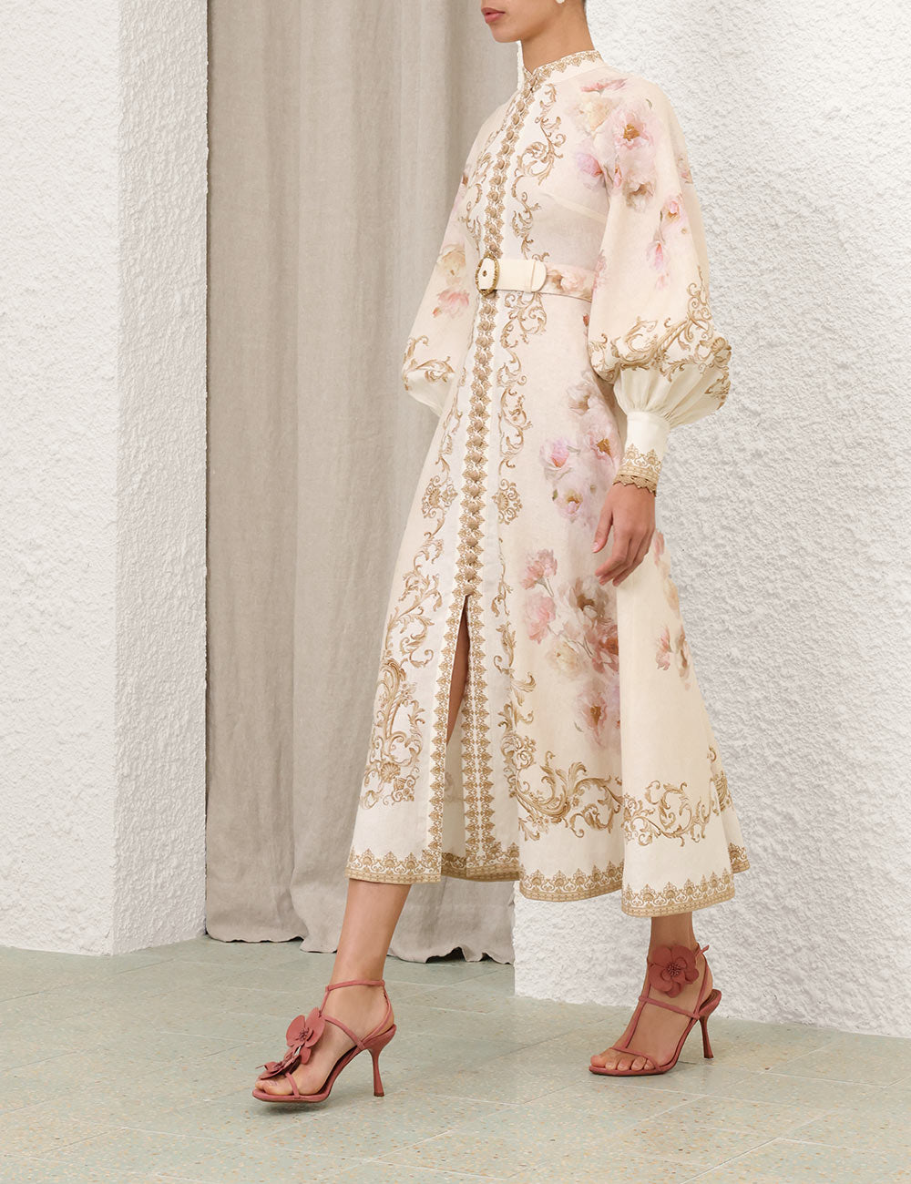 Midi Vestido Hypnotic Buttoned