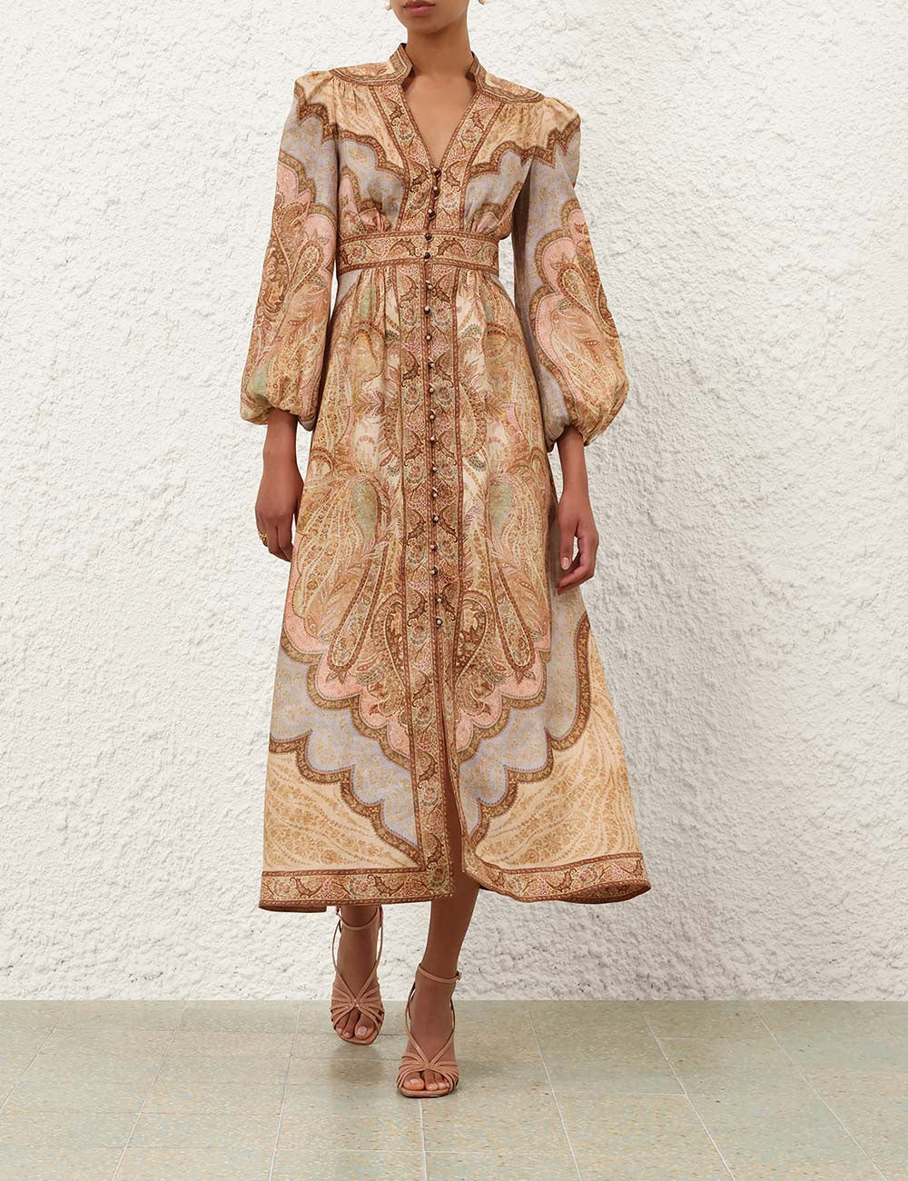 Midi Vestido Wanderlust Plunge ZIMMERMANN MIDI VESTIDOS Malva CO