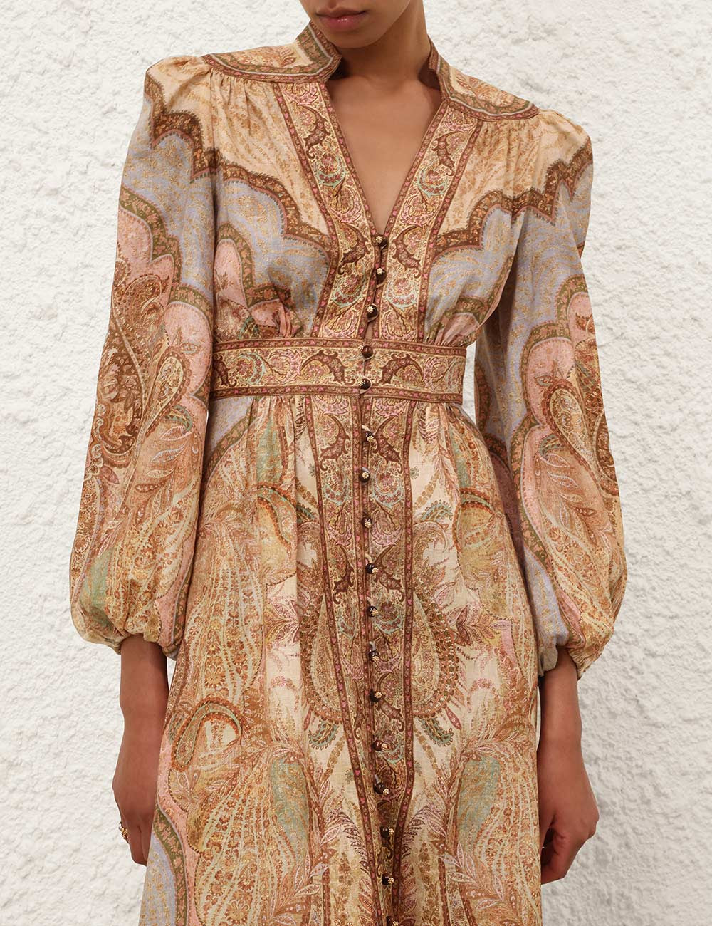 Midi Vestido Wanderlust Plunge ZIMMERMANN MIDI VESTIDOS Malva CO