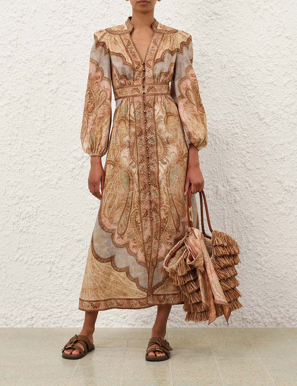 Midi Vestido Wanderlust Plunge ZIMMERMANN MIDI VESTIDOS Malva CO
