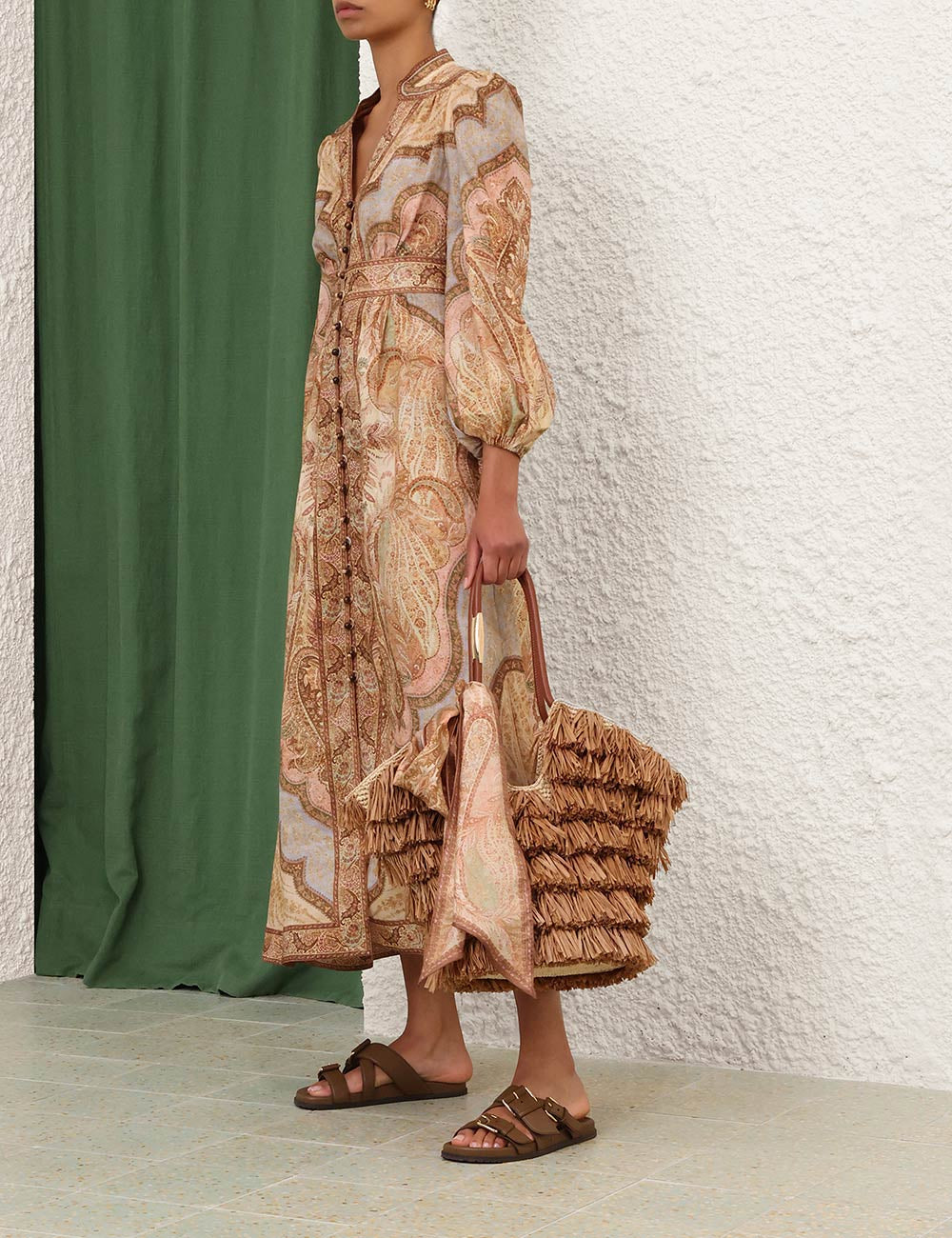 Midi Vestido Wanderlust Plunge ZIMMERMANN MIDI VESTIDOS Malva CO