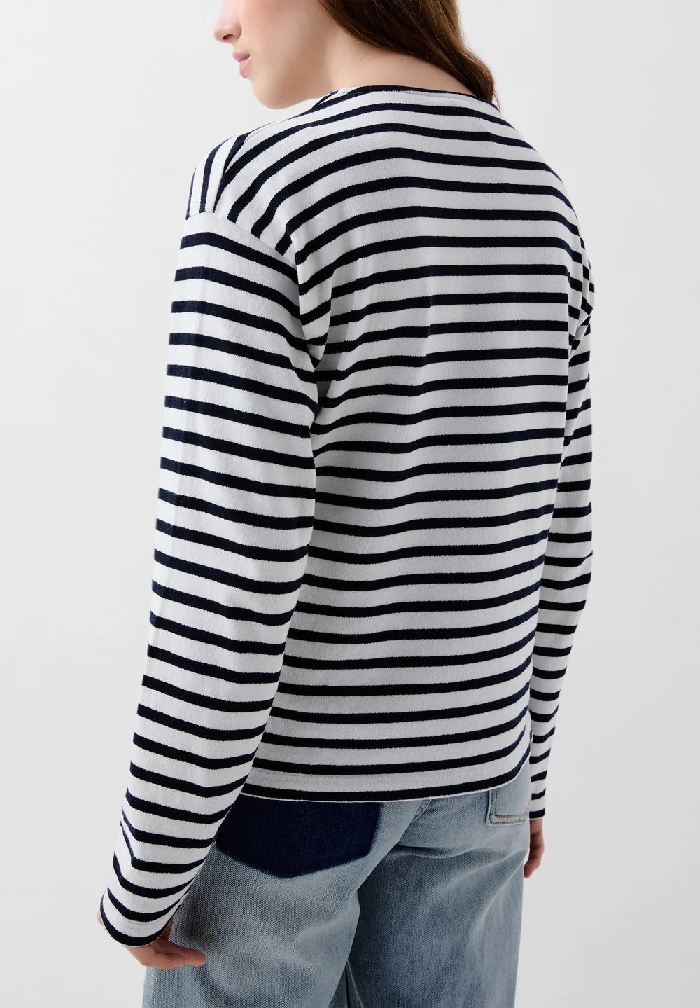 T-Shirt Stripes Patch Ls Tee