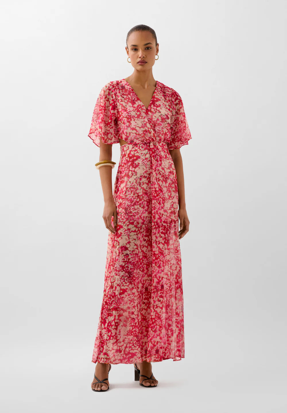 Vestido Monet Print Raspberry