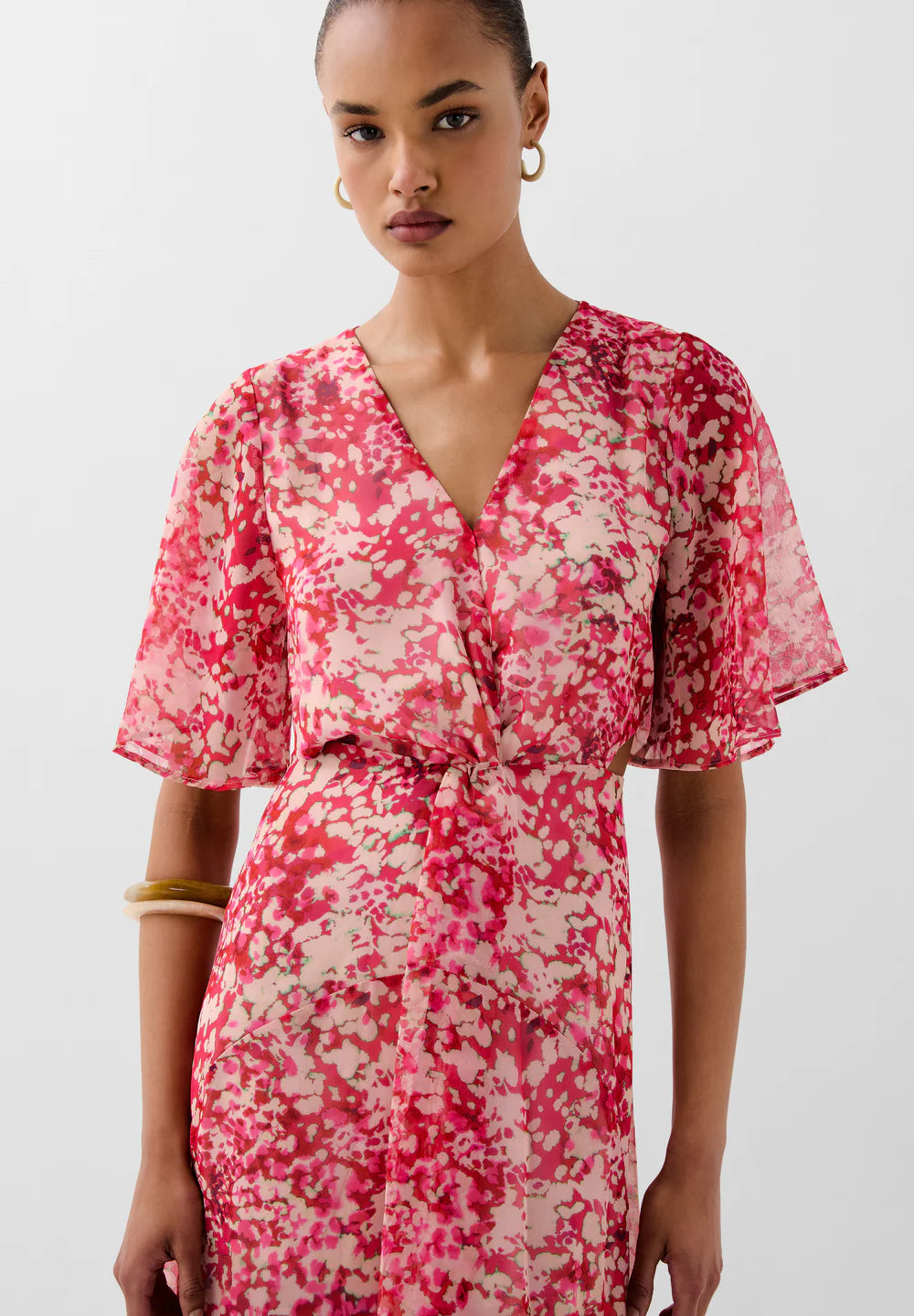 Vestido Monet Print Raspberry