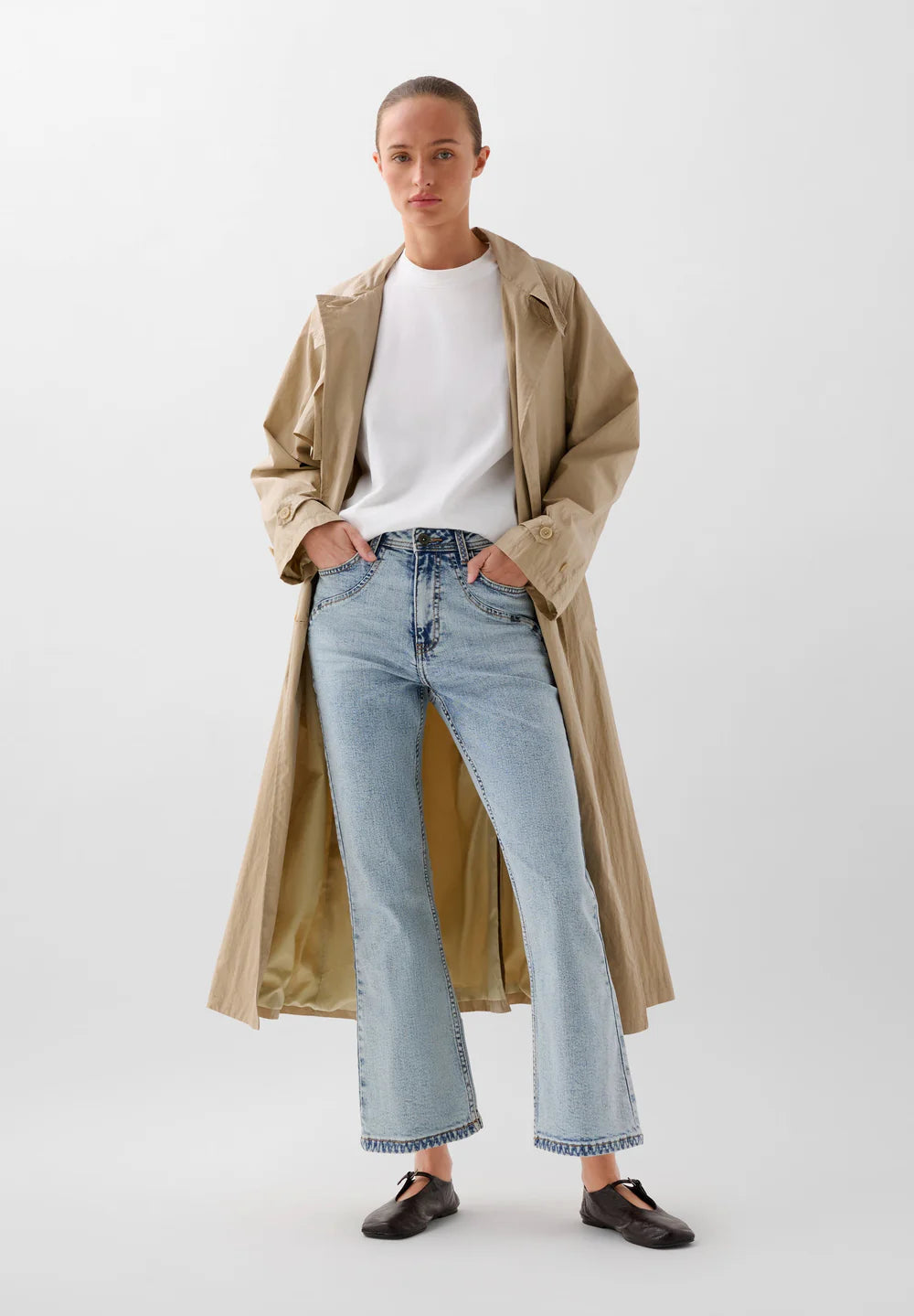 Pantalon Scankle Stitching Denim