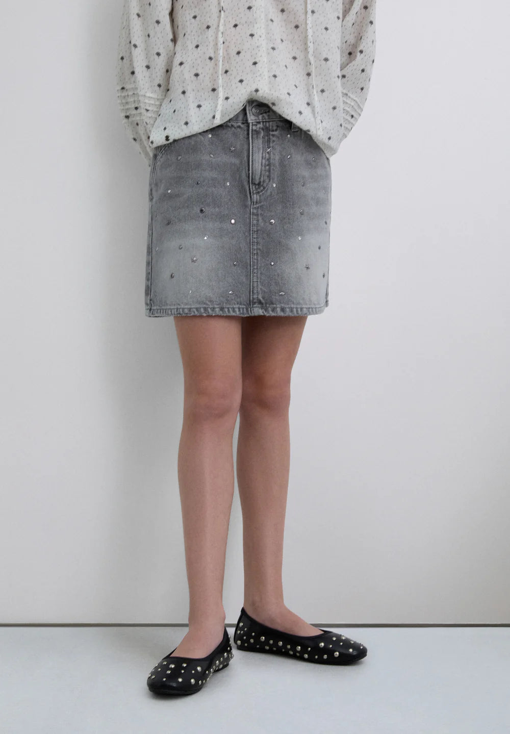 Mini Falda Sc Kids Studs Denim