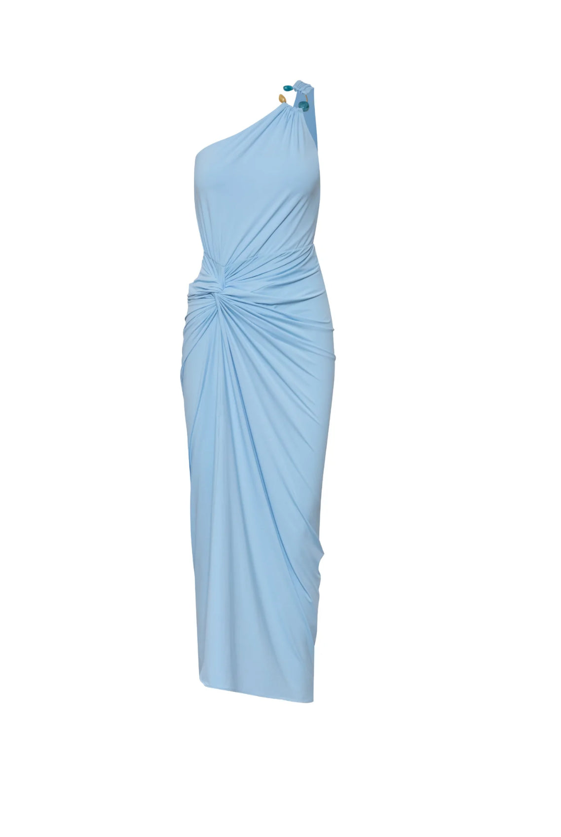 Maxi Vestido Canoa Cielo De Puna