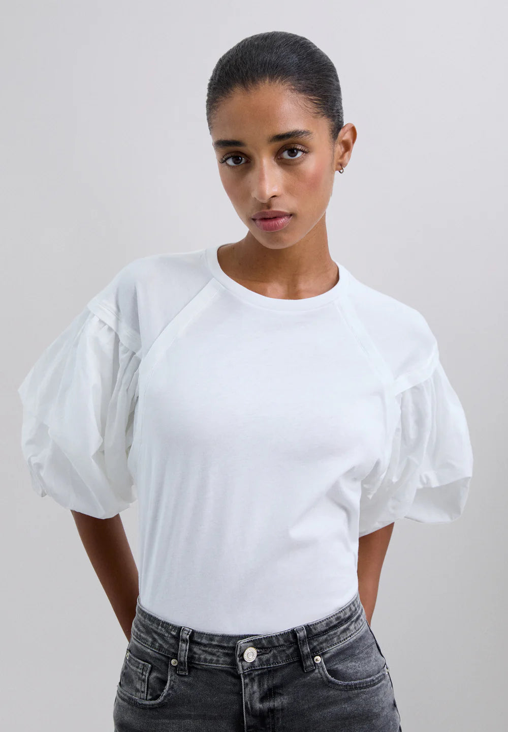 Blusa Poplin Puff Tee