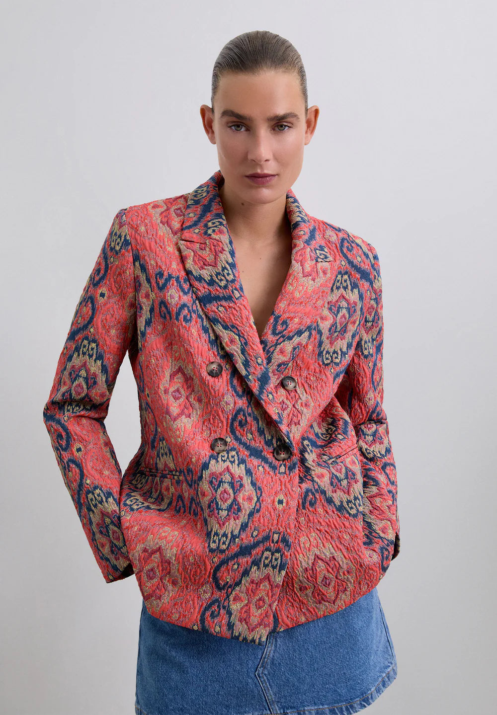 Blazer Trize Estampado Jacquard
