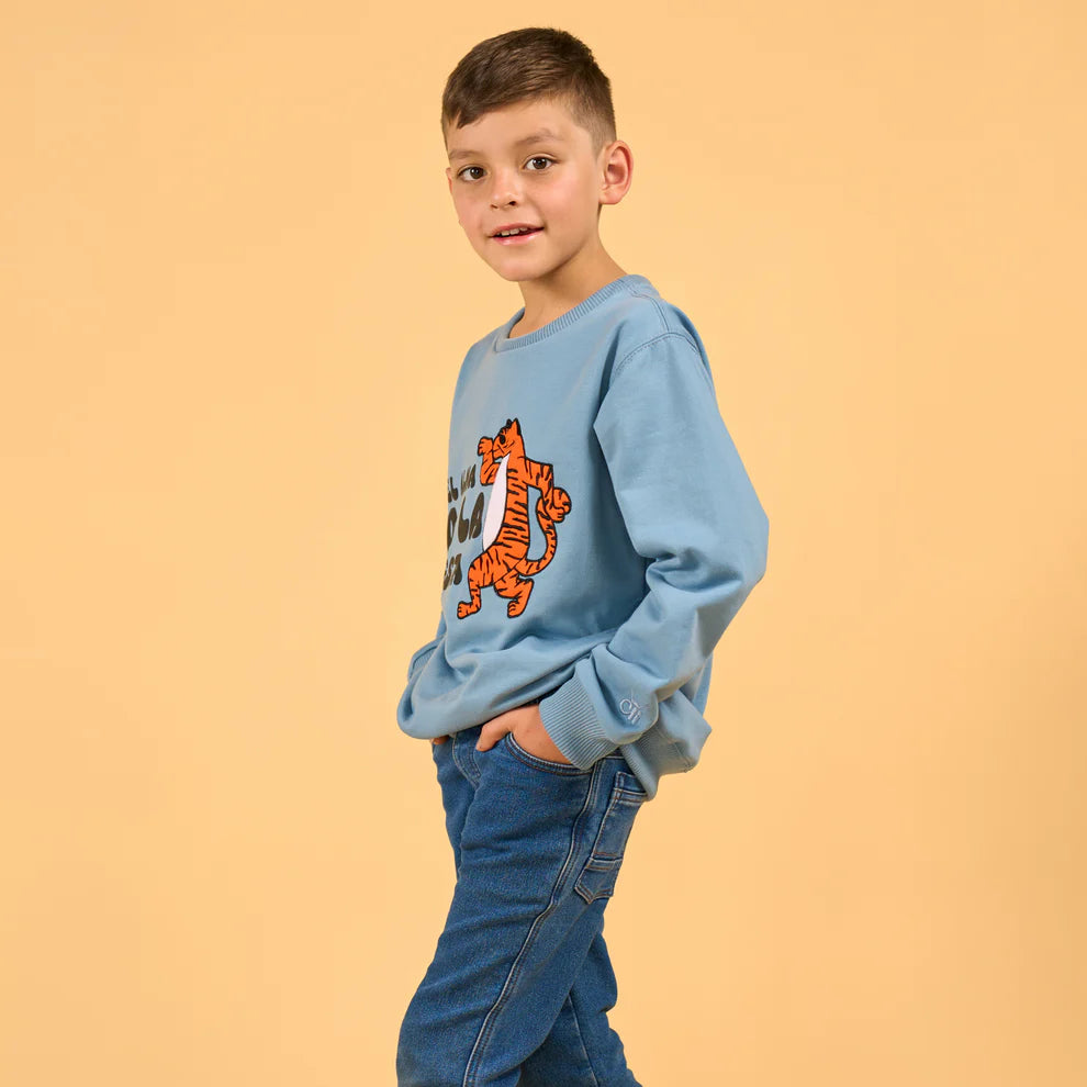Crewneck Tigre Azul
