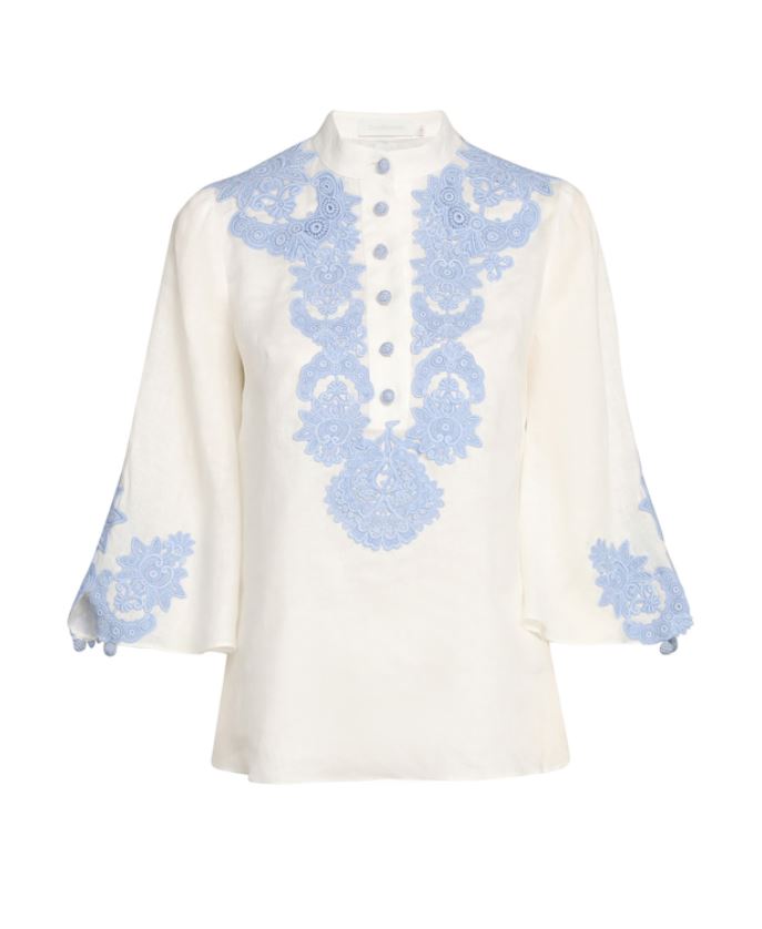 Blusa Raie Embroidered Trim