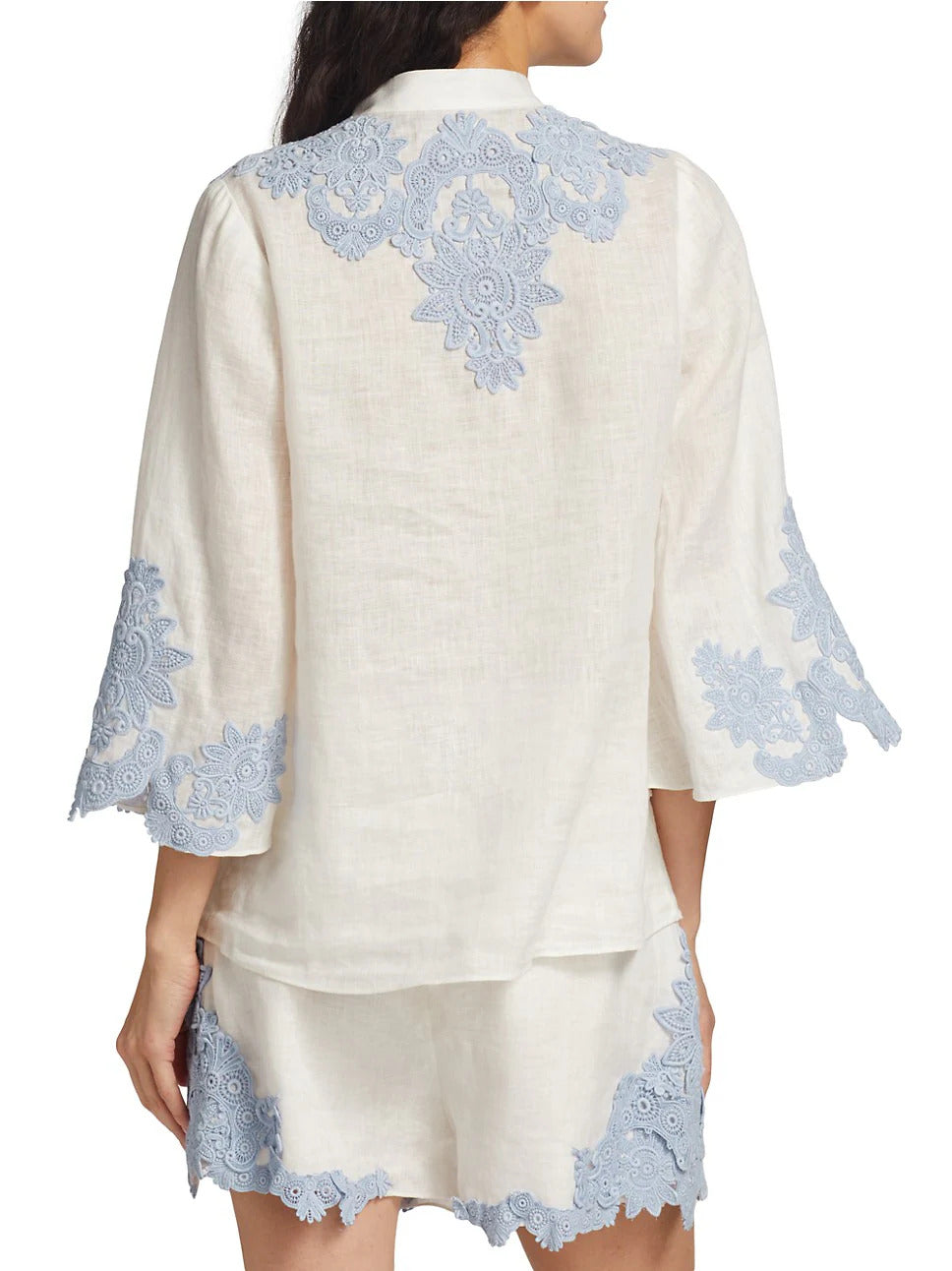 Camisa Raie Embroidered Trim