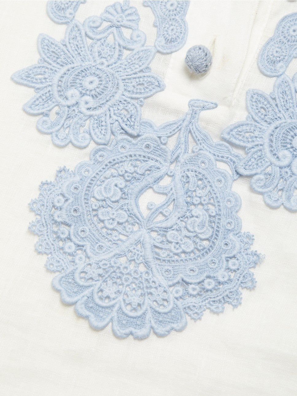 Camisa Raie Embroidered Trim