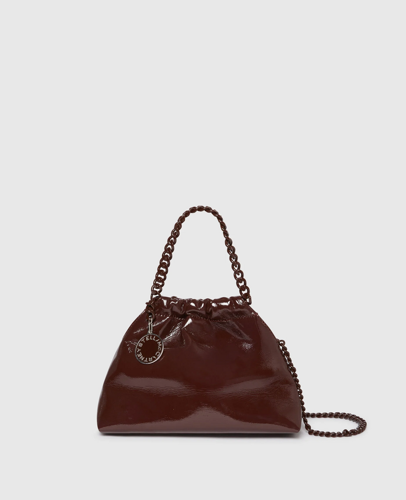 Bolso Mini Falabella Drawstring Crinkled Patent Alter Mat