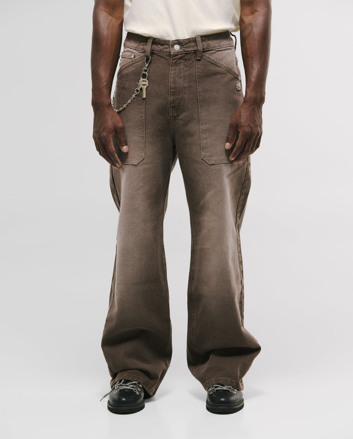 Pantalon Pocket Straight Distressed Brown