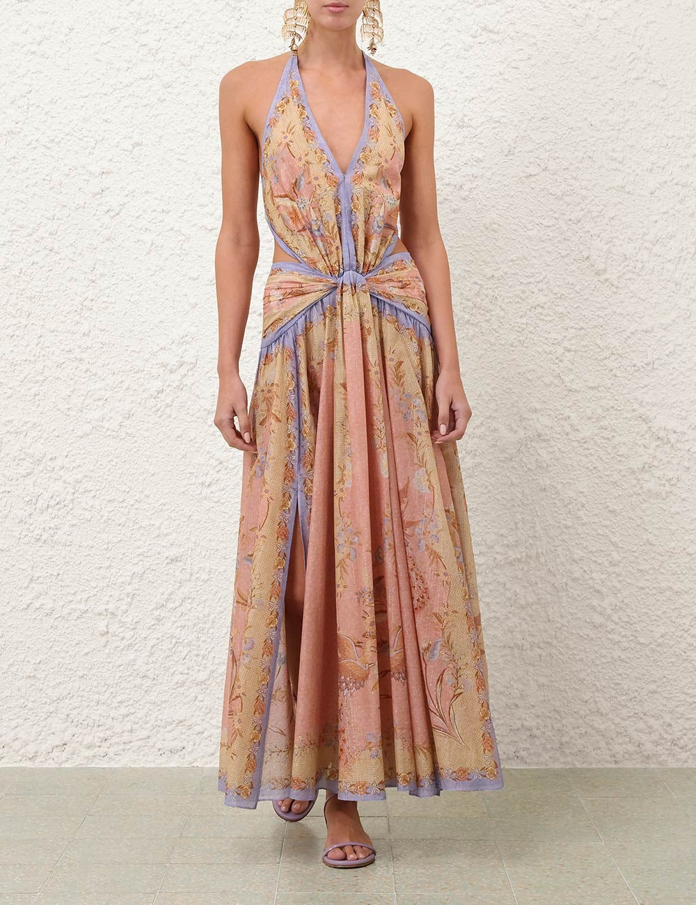 Maxi Vestido Indra Plunge Halter