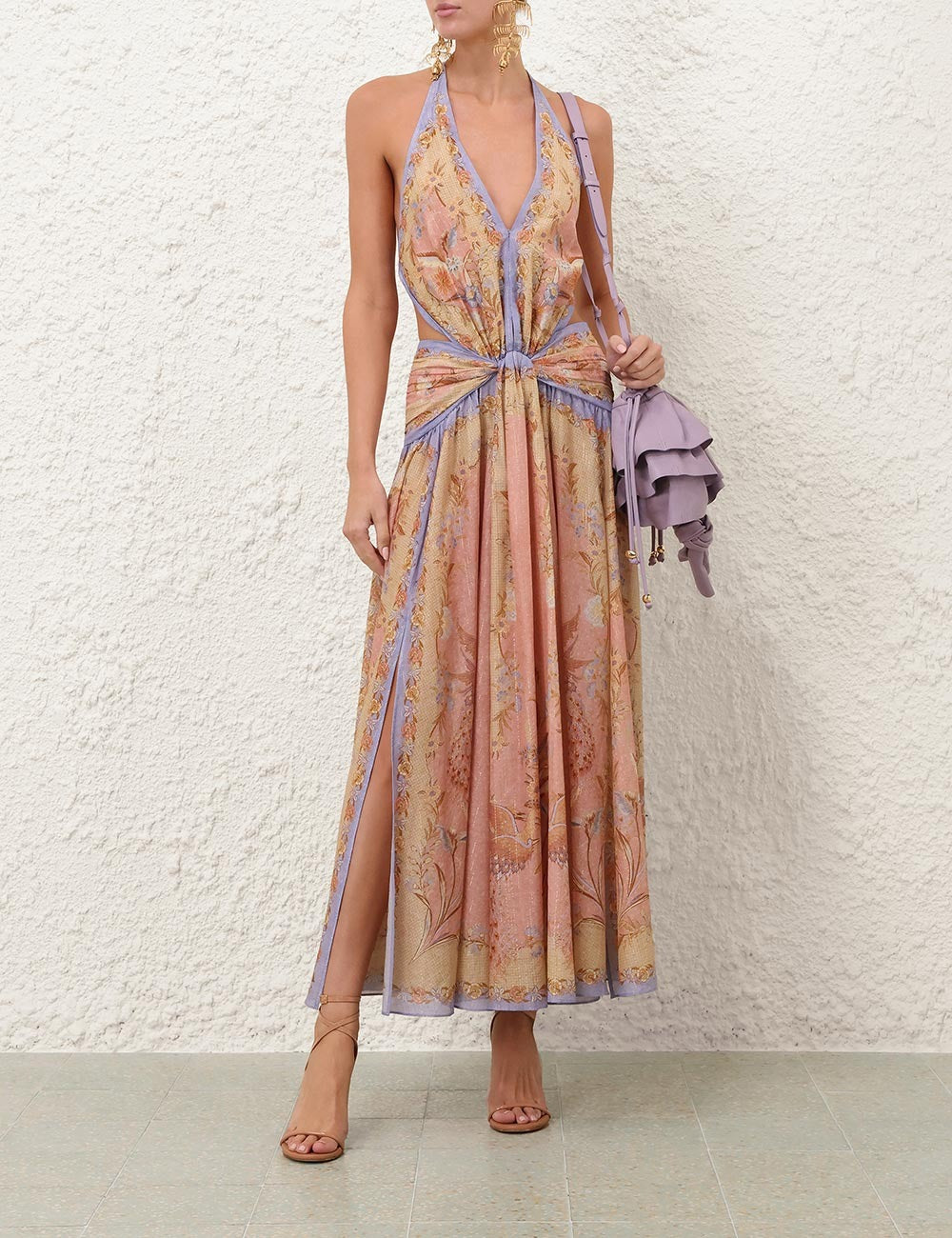Maxi Vestido Indra Plunge Halter