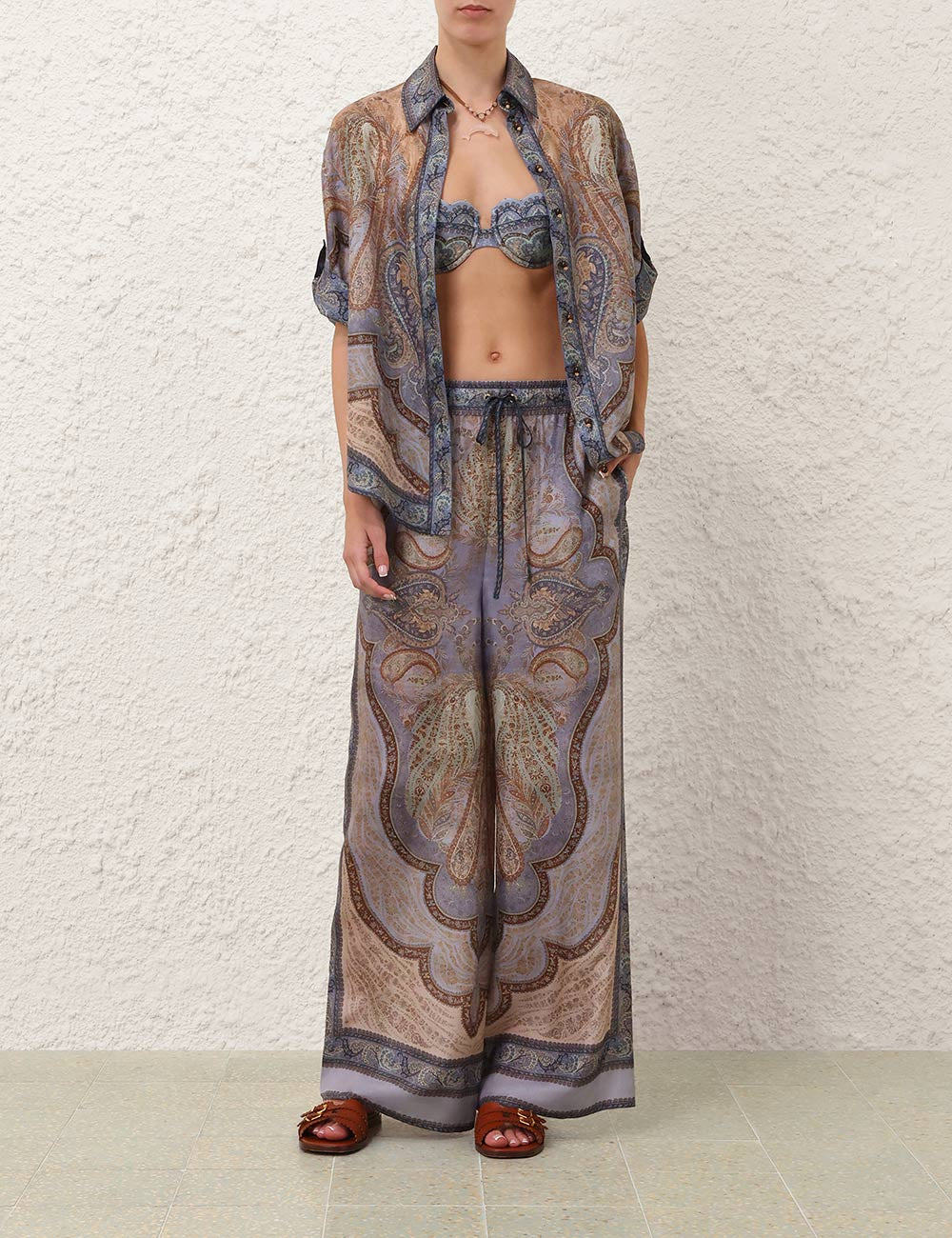 Camisa Sleeve Short Wanderlust ZIMMERMANN CAMISAS Malva CO