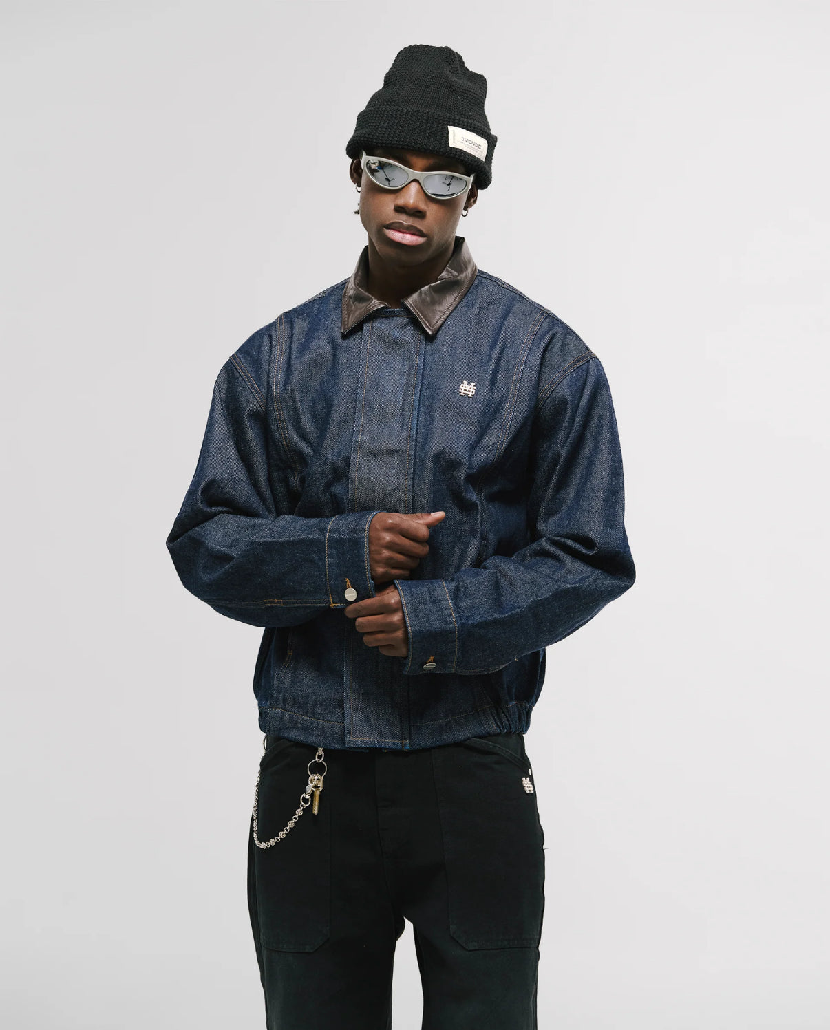 Chaqueta Aviator Denim-Raw Denim
