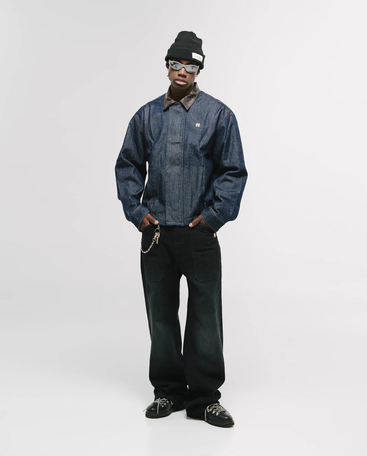 Chaqueta Aviator Denim-Raw Denim