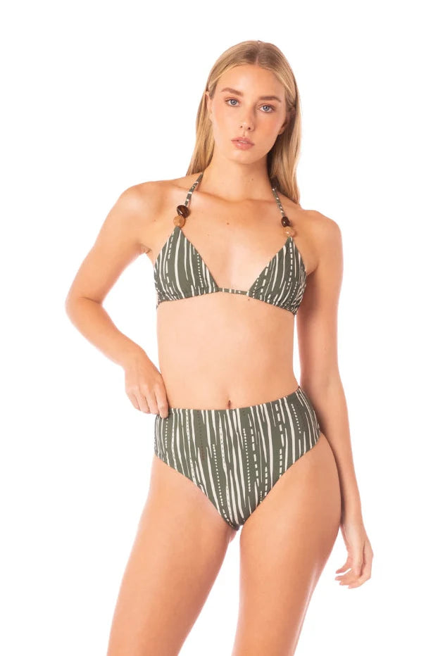 Top Maui Print Cacti Lines