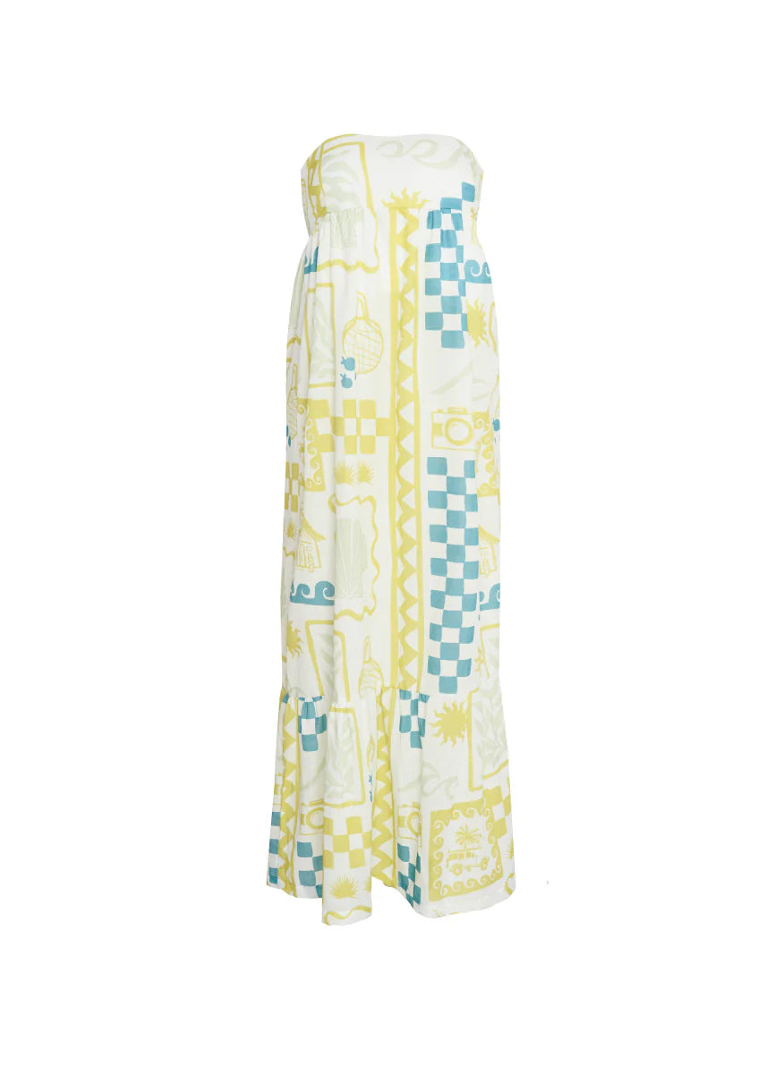 Maxi Vestido Gera Coast Citrus Print
