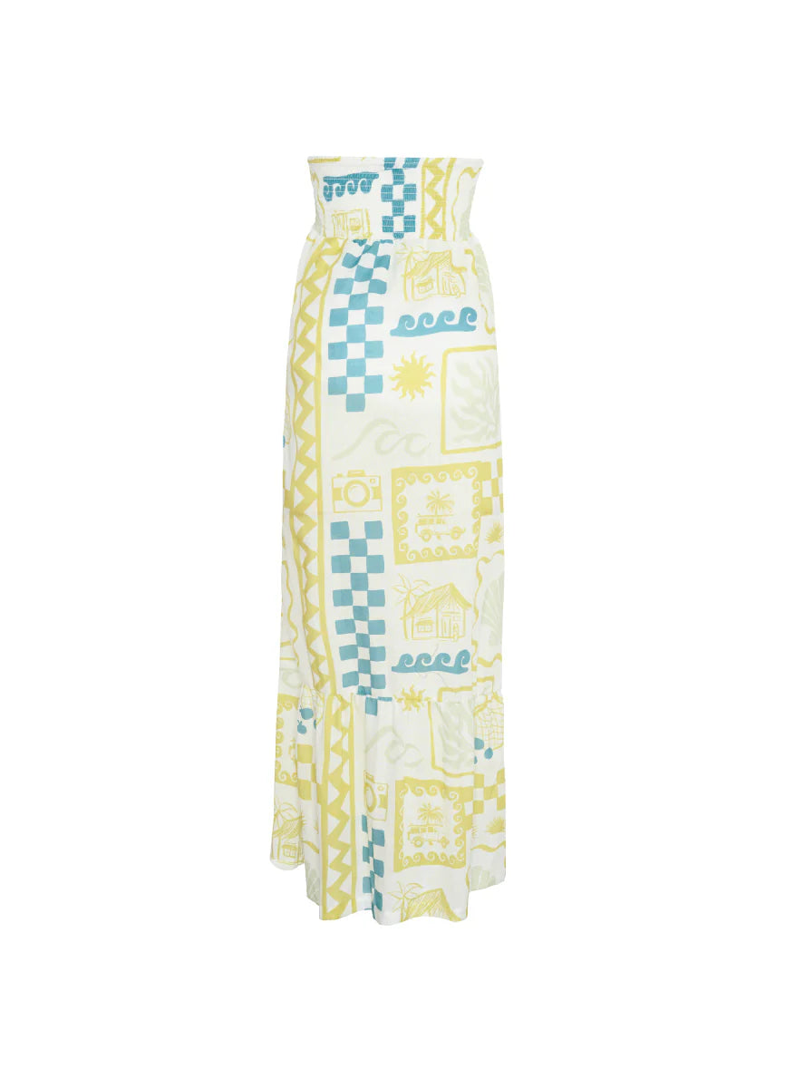 Maxi Vestido Gera Coast Citrus Print