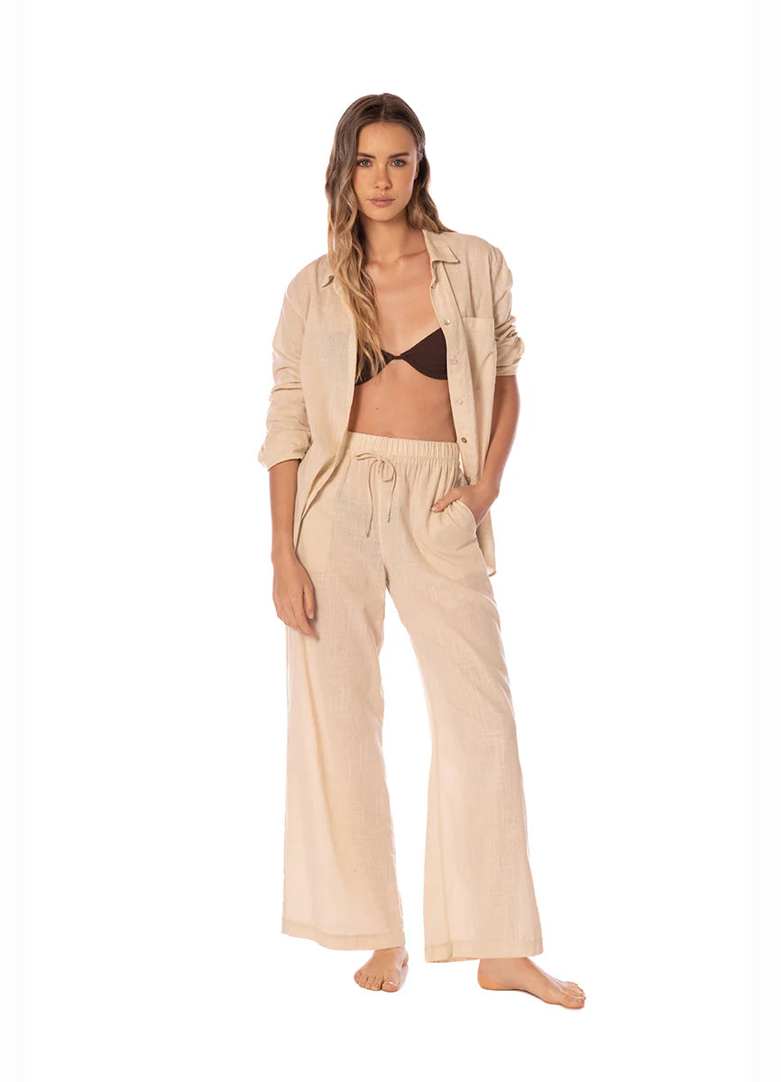 Camisa Perla Essentials Sand KIBYS CAMISAS Malva CO