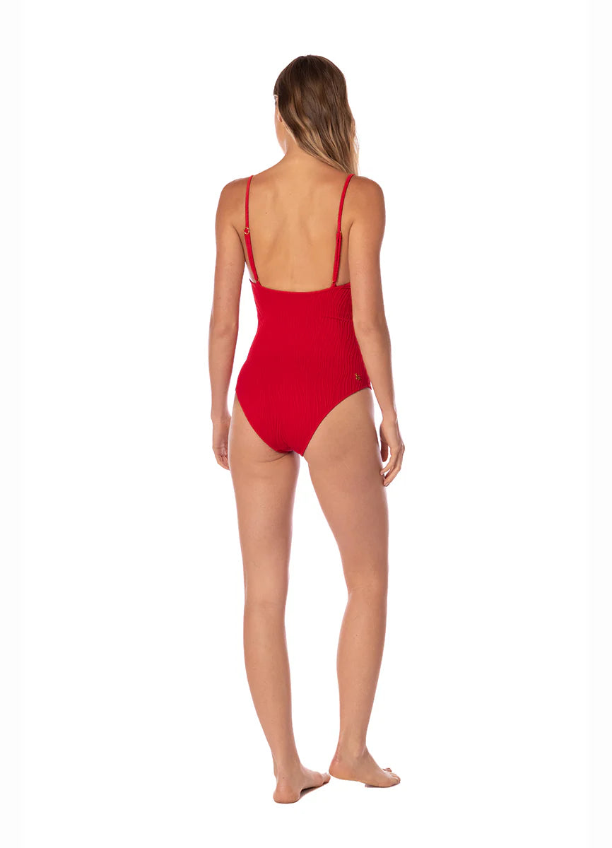 One Piece Amaro Solid Crimson Heat