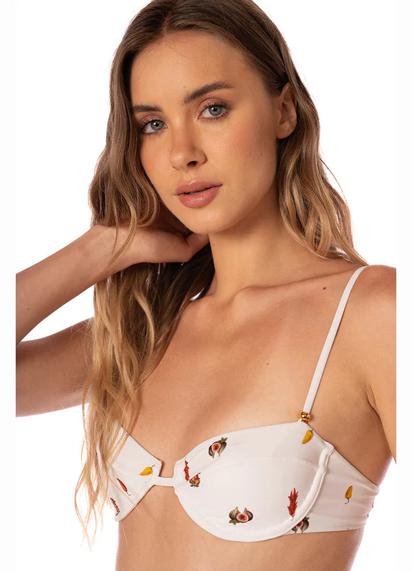 Top Vera Print Crimson Heat