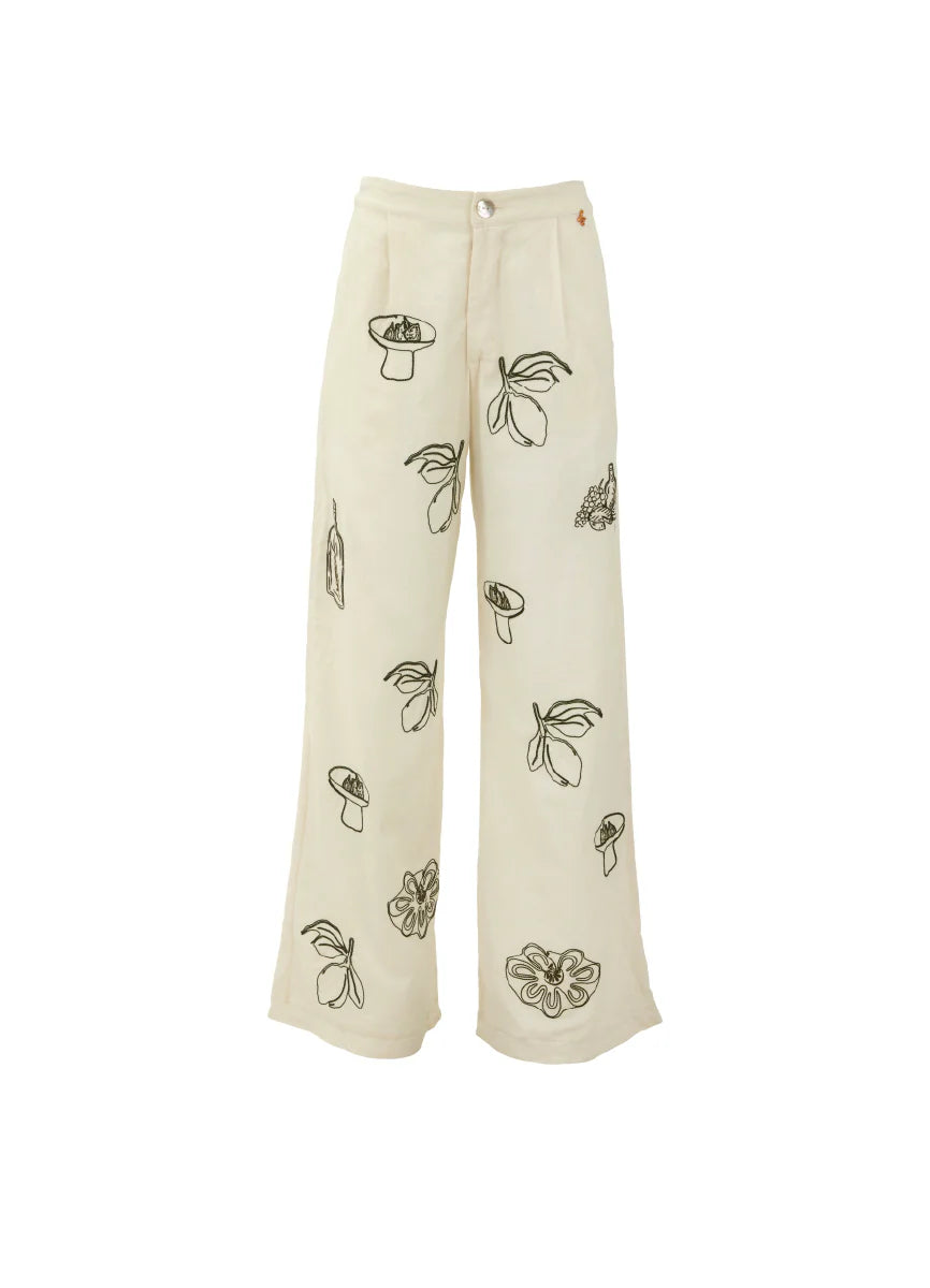 Pantalon Zenda Print Sage Dunes
