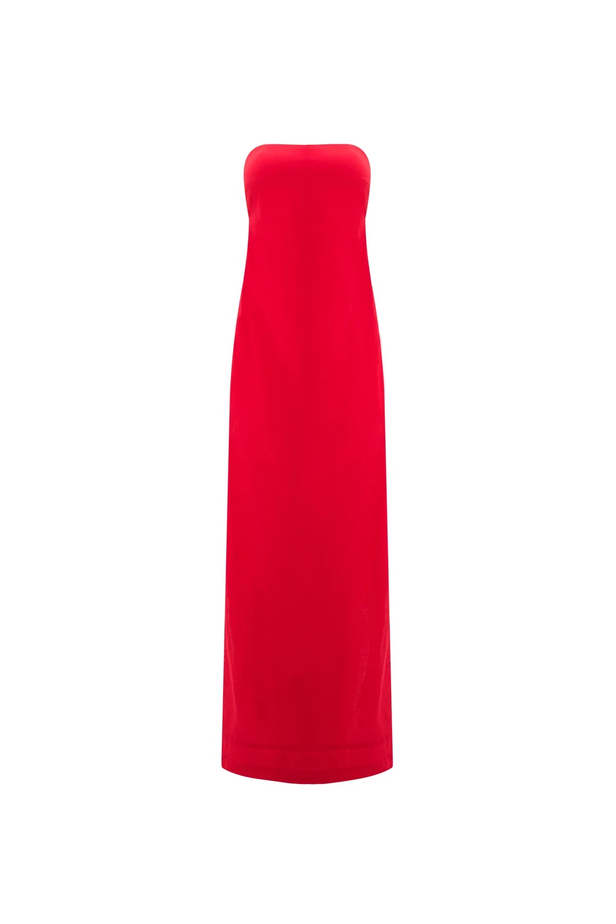 Maxi Vestido Ankara Solid Crimson Heat