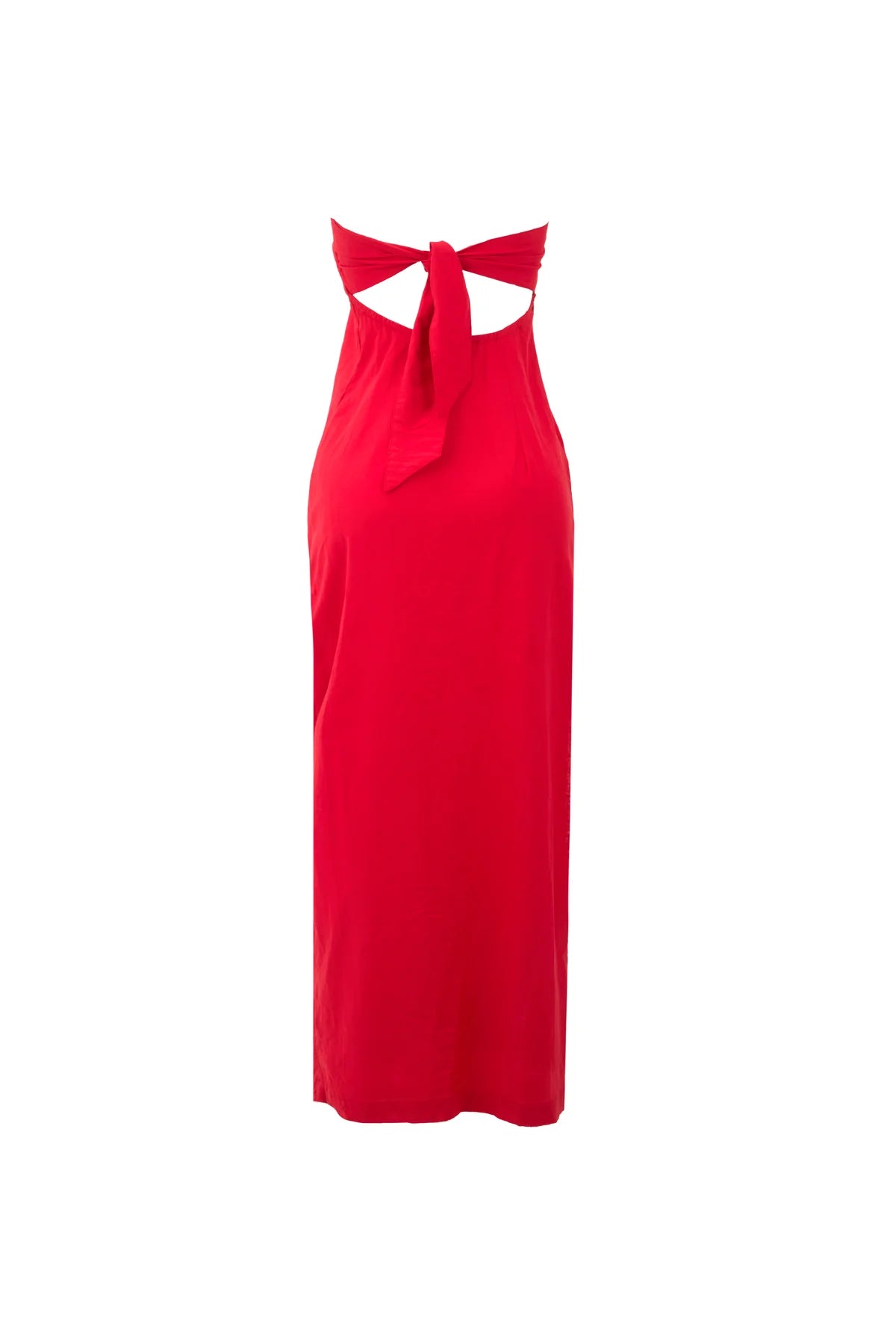 Maxi Vestido Ankara Solid Crimson Heat