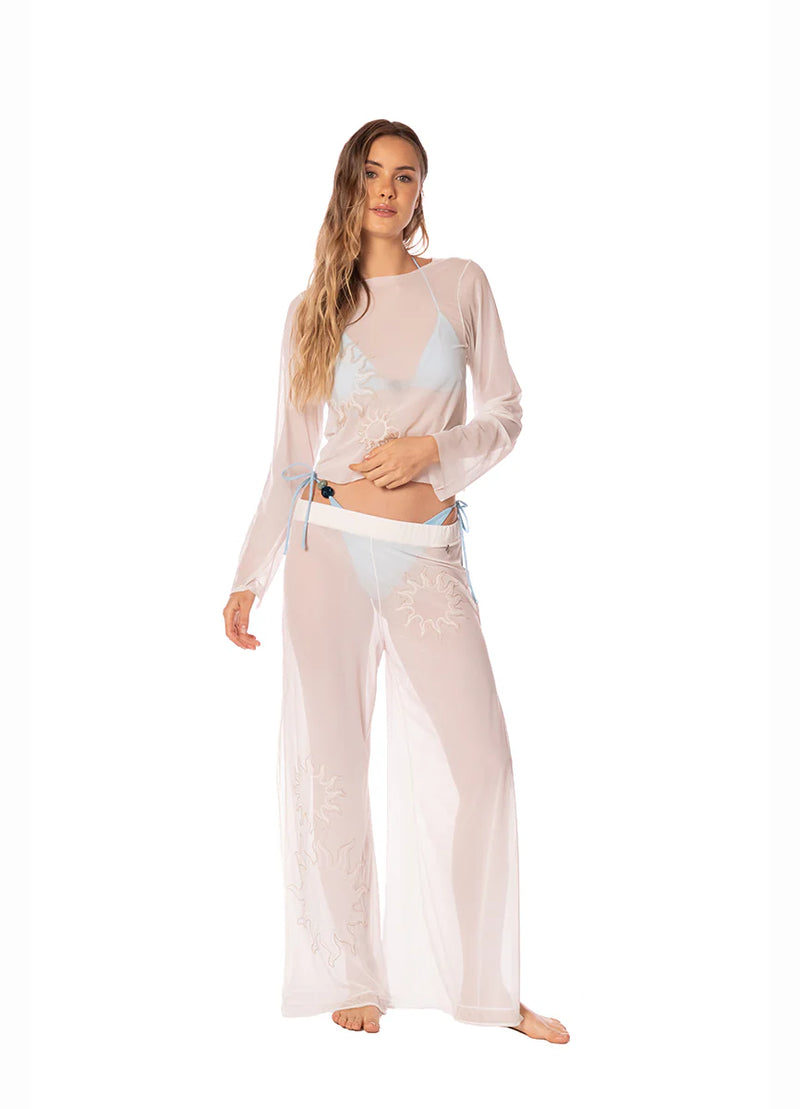 Sweater Mesh Carlota Solid Crystal Shore