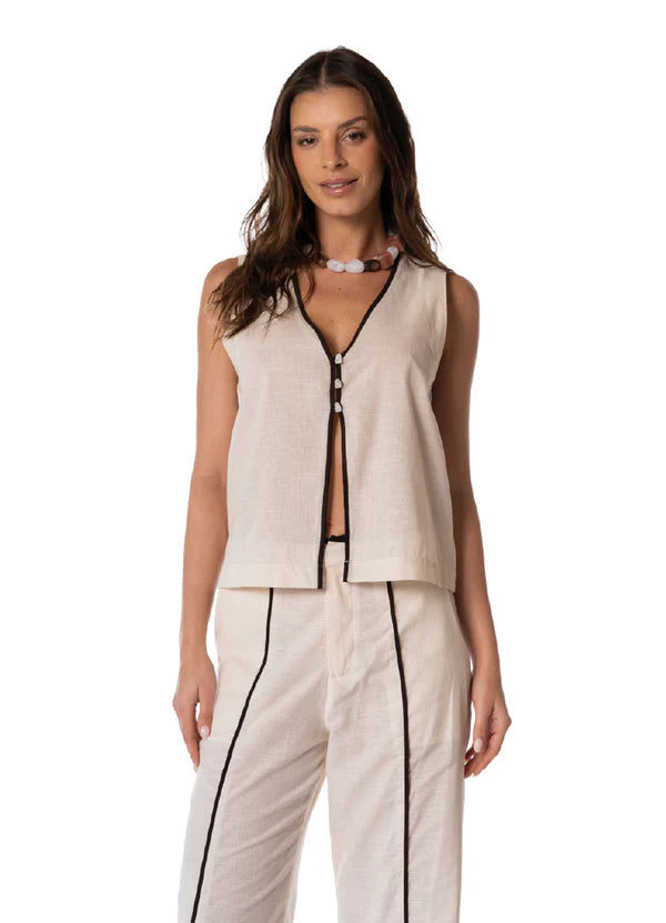 Chaleco Eden Coast Knit Blush