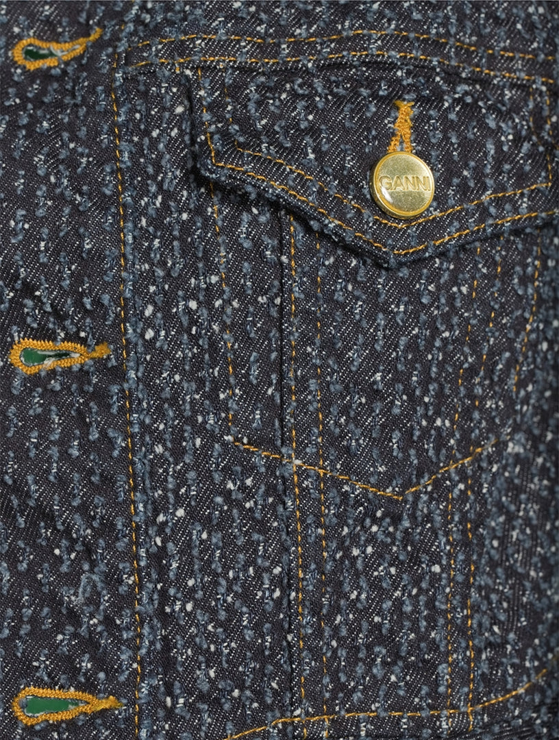 Chaqueta Peplum Denim Tweed